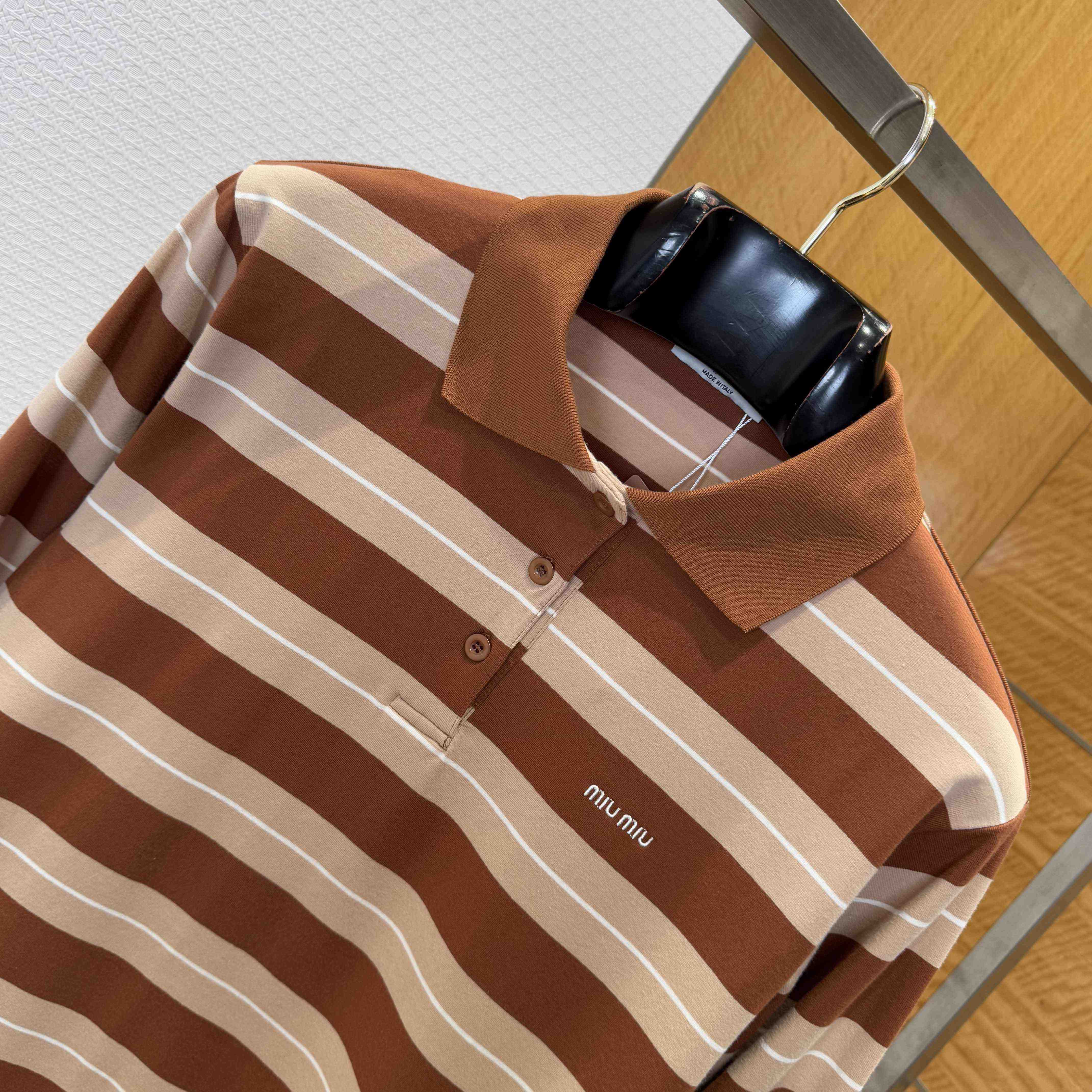 Miu Miu Cotton Knit Polo Shirt - DopestKickz