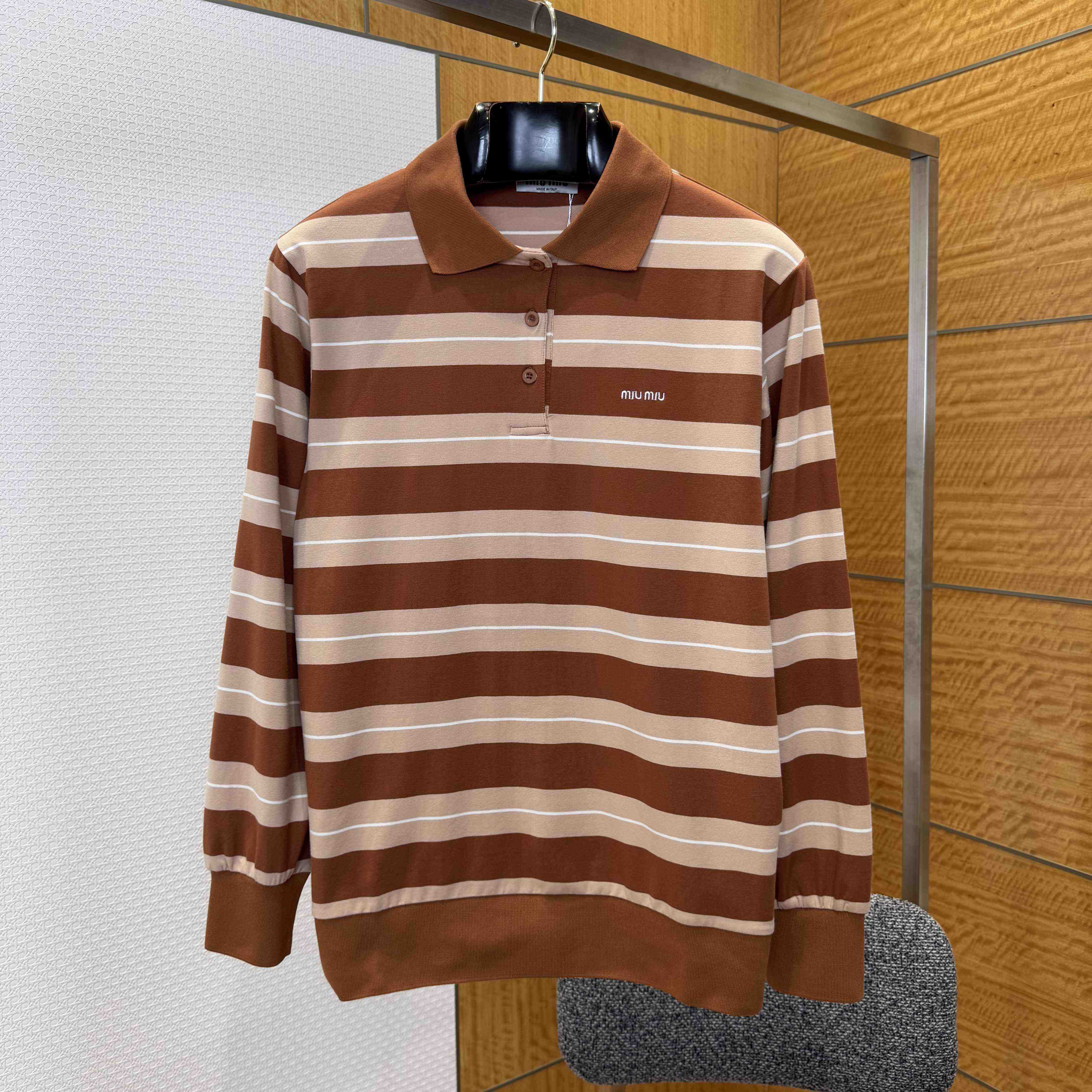 Miu Miu Cotton Knit Polo Shirt - DopestKickz