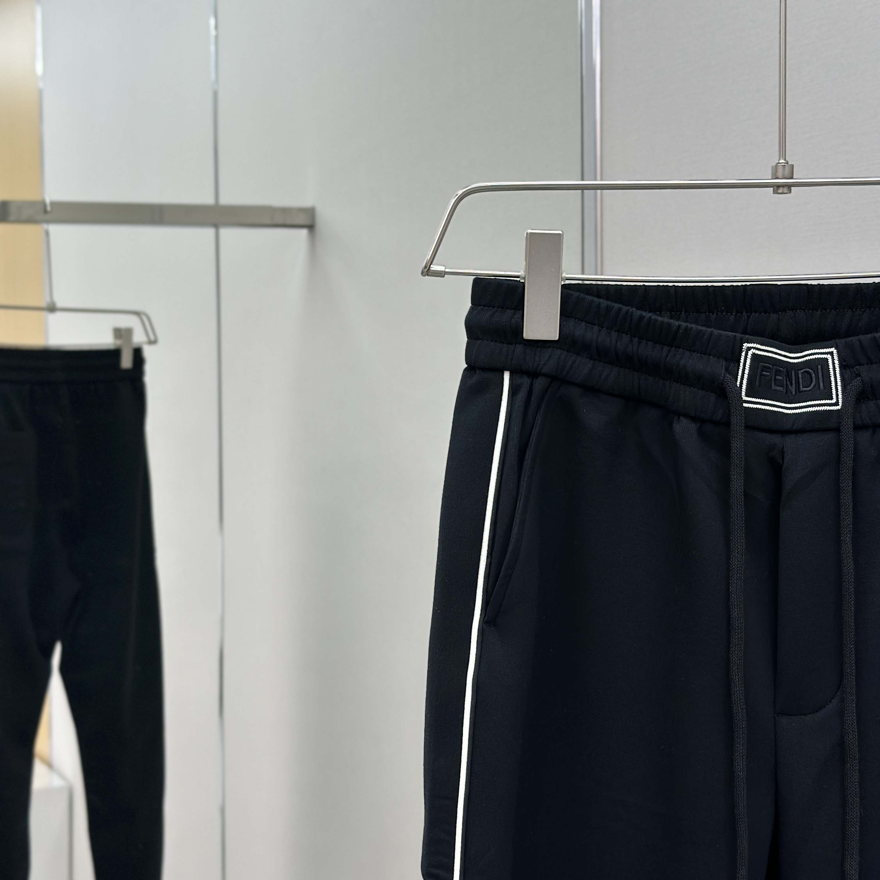 Fendi Black Cotton Pants - DopestKickz