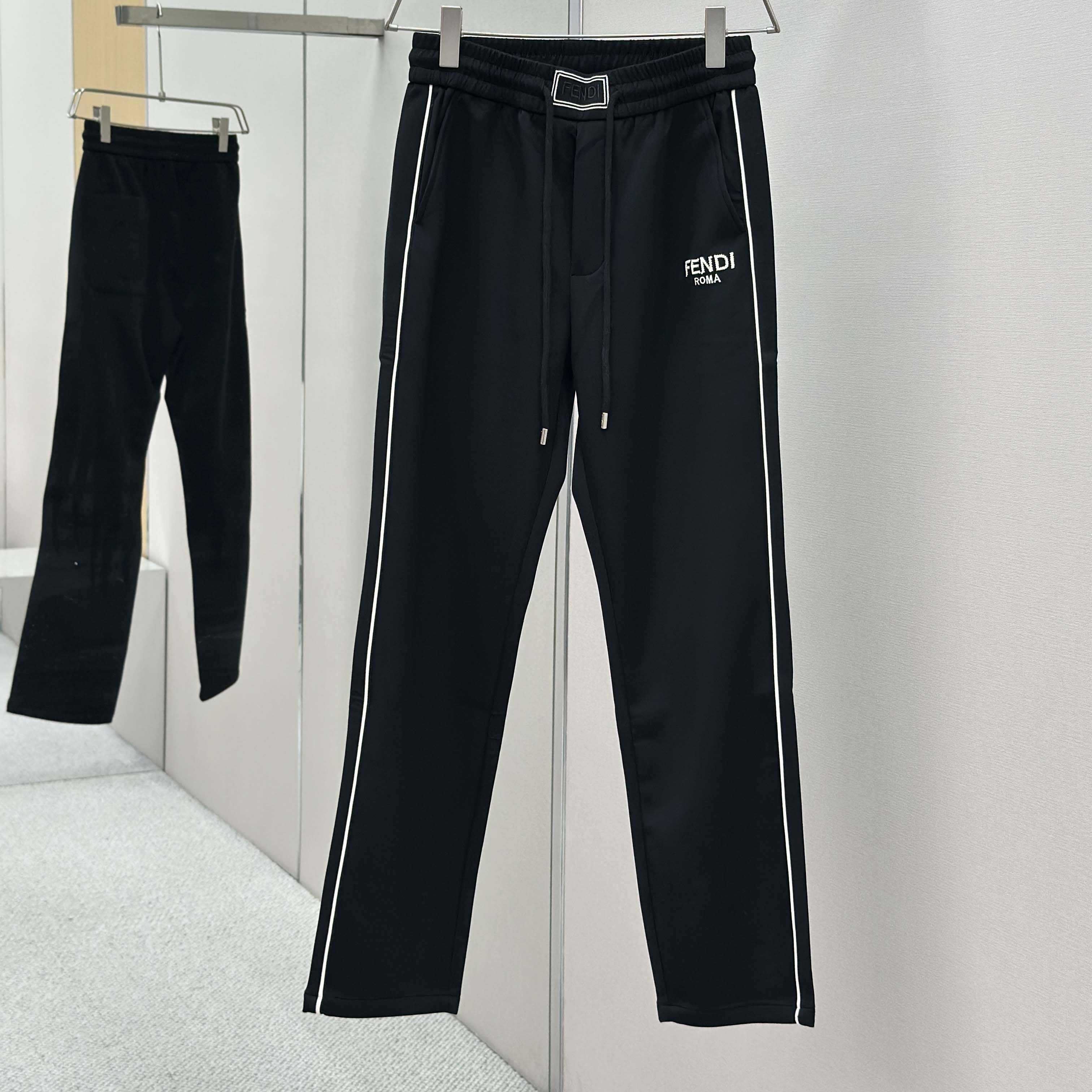 Fendi Black Cotton Pants - DopestKickz