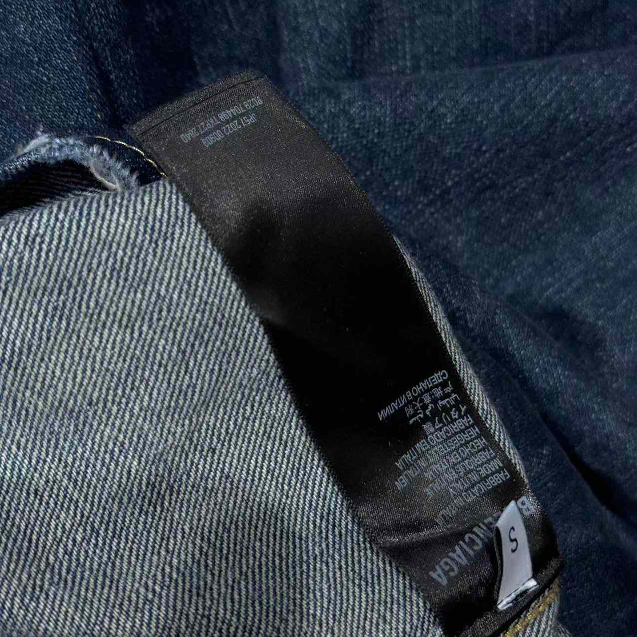 Balenciaga Zip-Up Denim Jacket In Blue Cotton Denim - DopestKickz