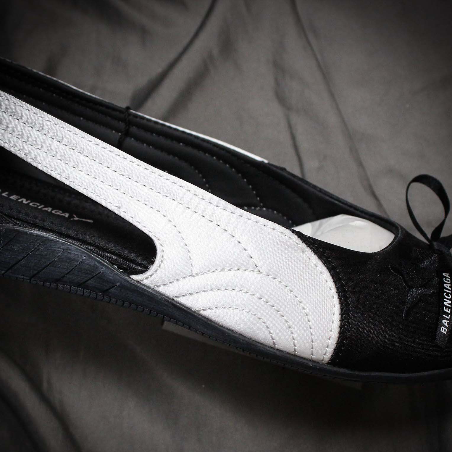 Balenciaga Speedcat Ballet Satin Balenciaga in black and white satin - DopestKickz