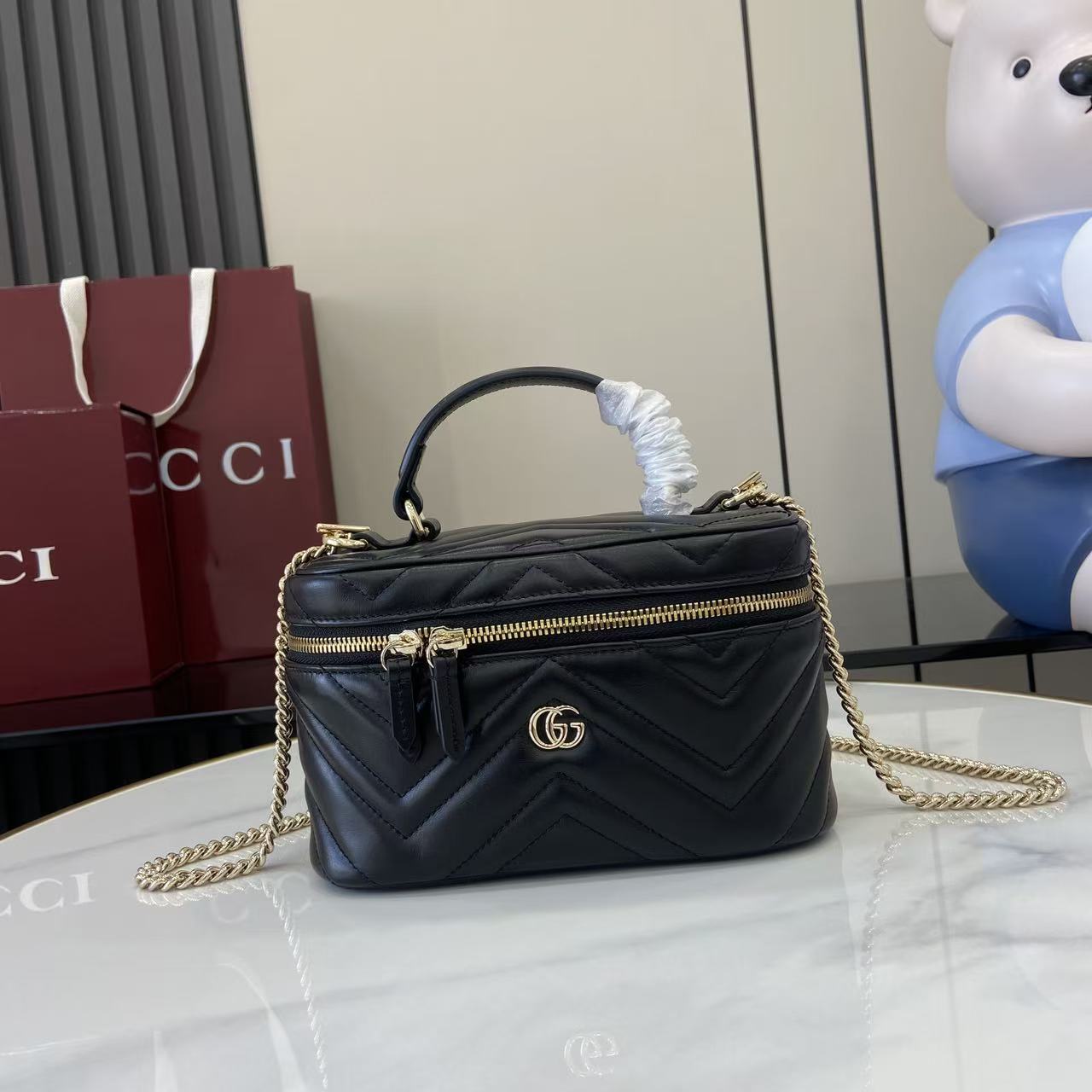 Gucci GG Marmont Mini Vanity Bag - DopestKickz