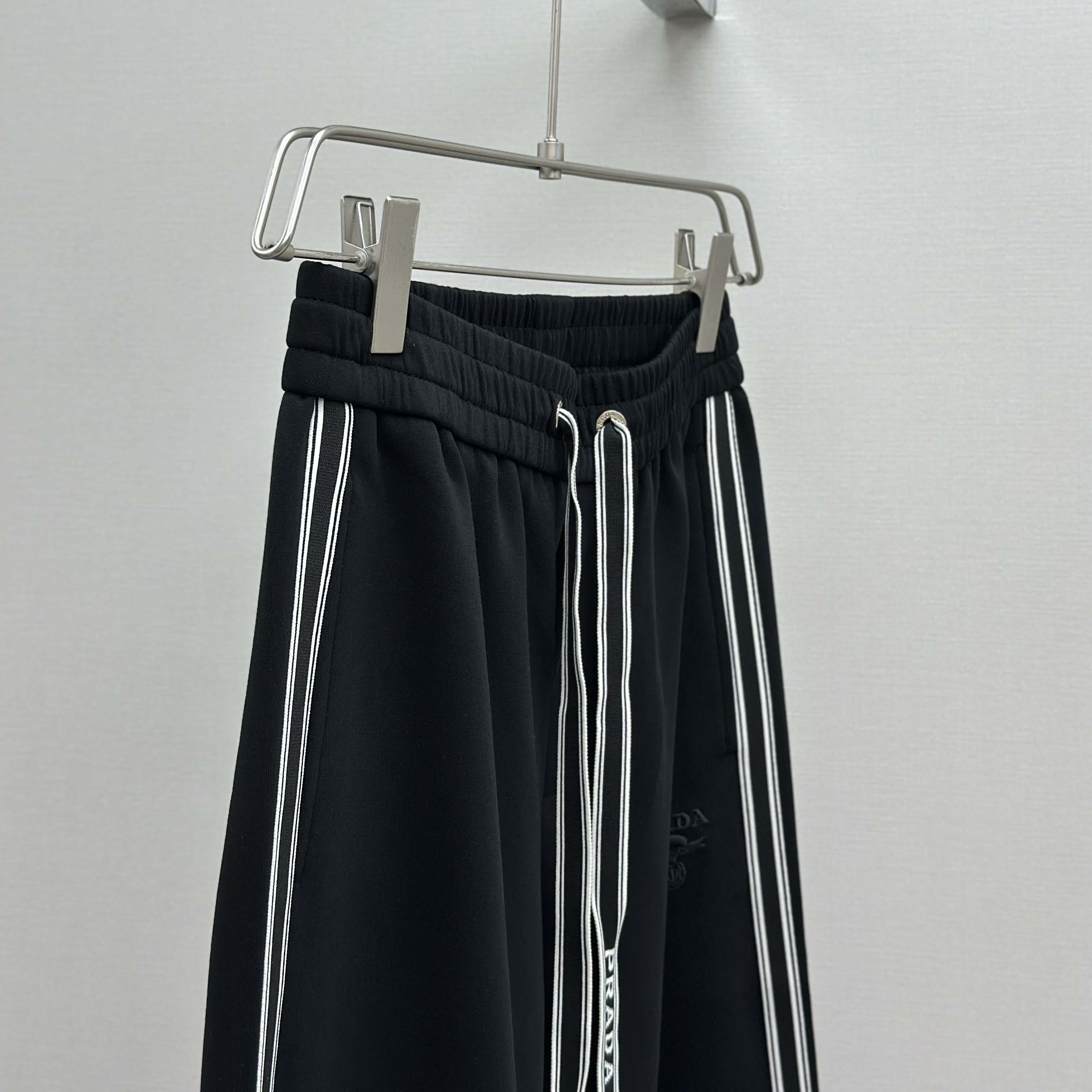 Prada Black Cotton Pants - DopestKickz