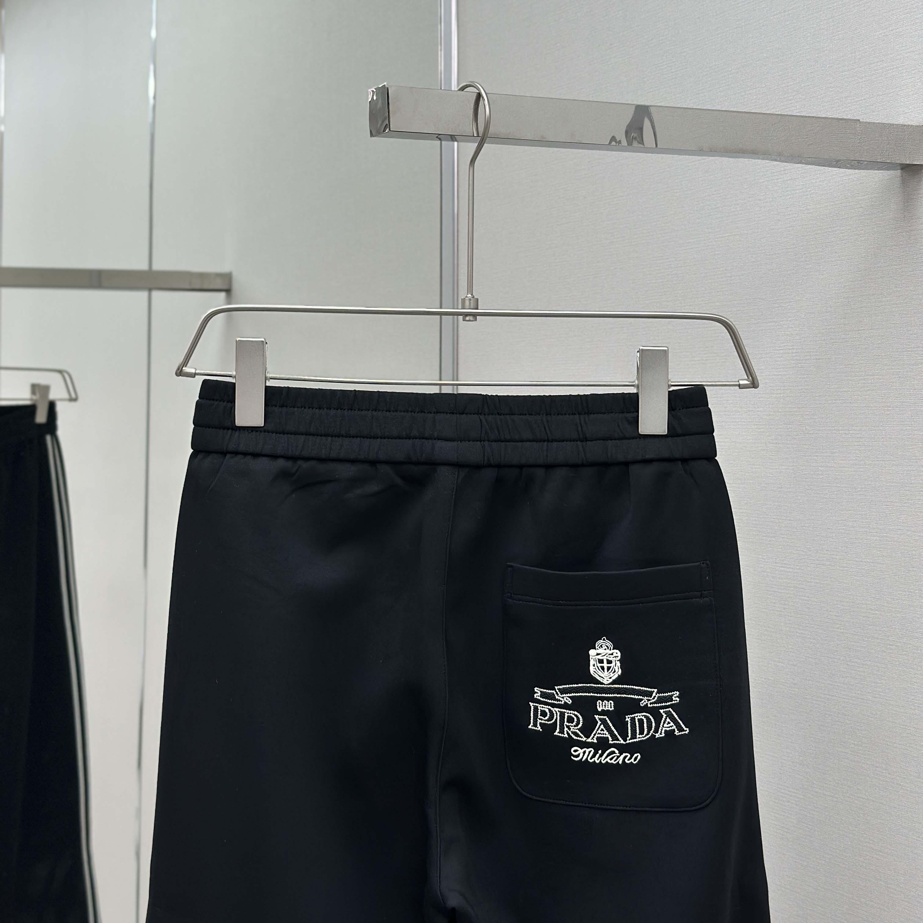 Prada Black Cotton Pants - DopestKickz
