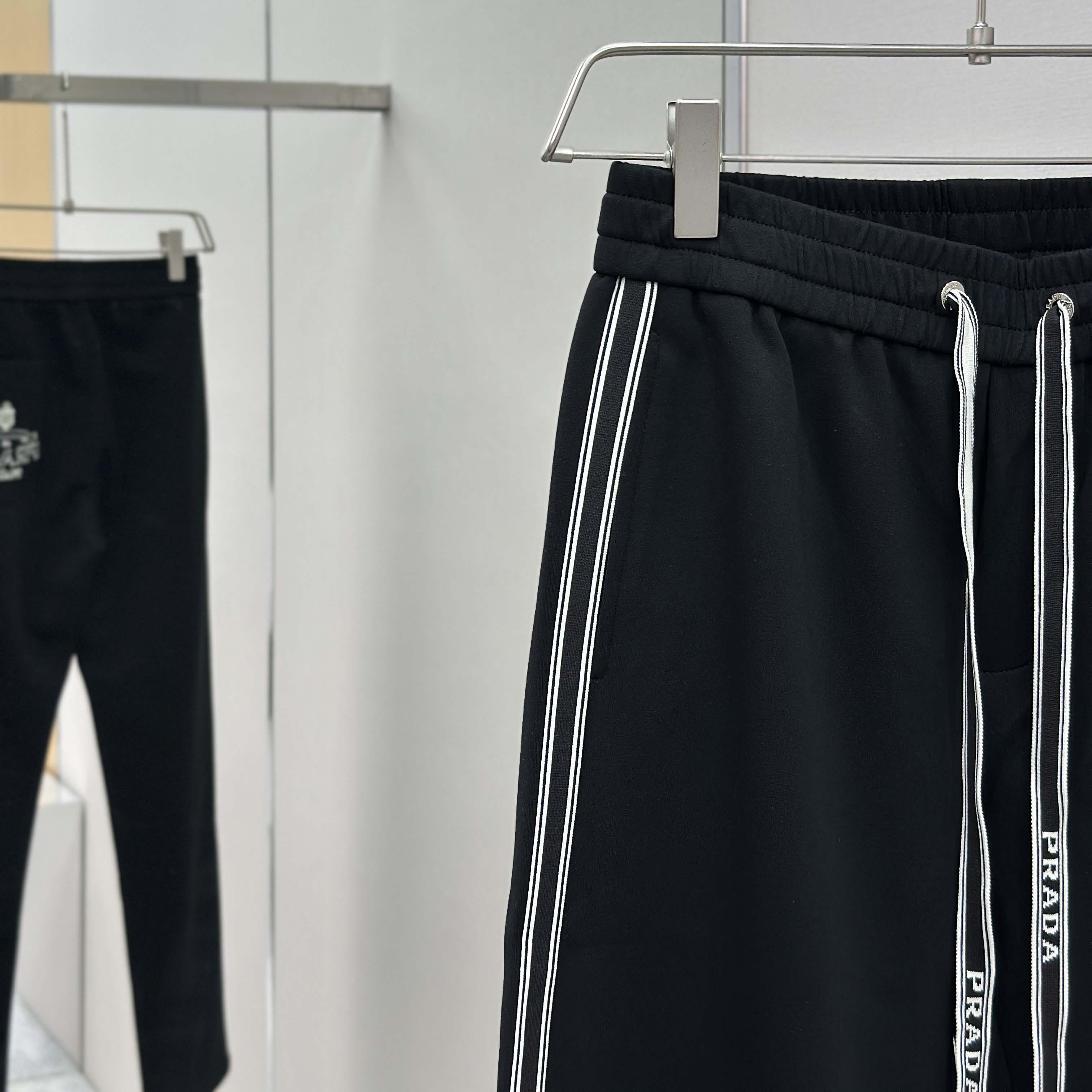 Prada Black Cotton Pants - DopestKickz