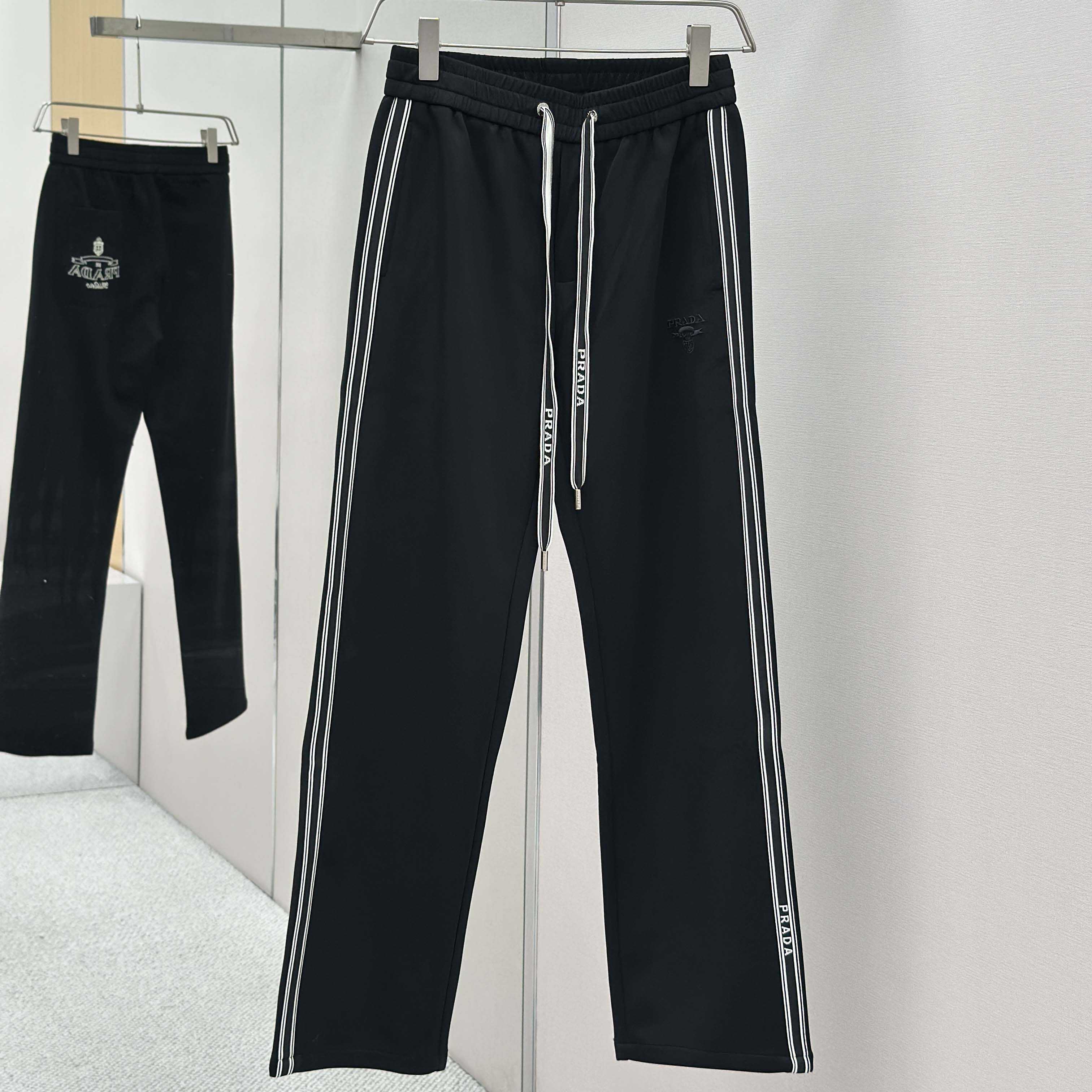 Prada Black Cotton Pants - DopestKickz