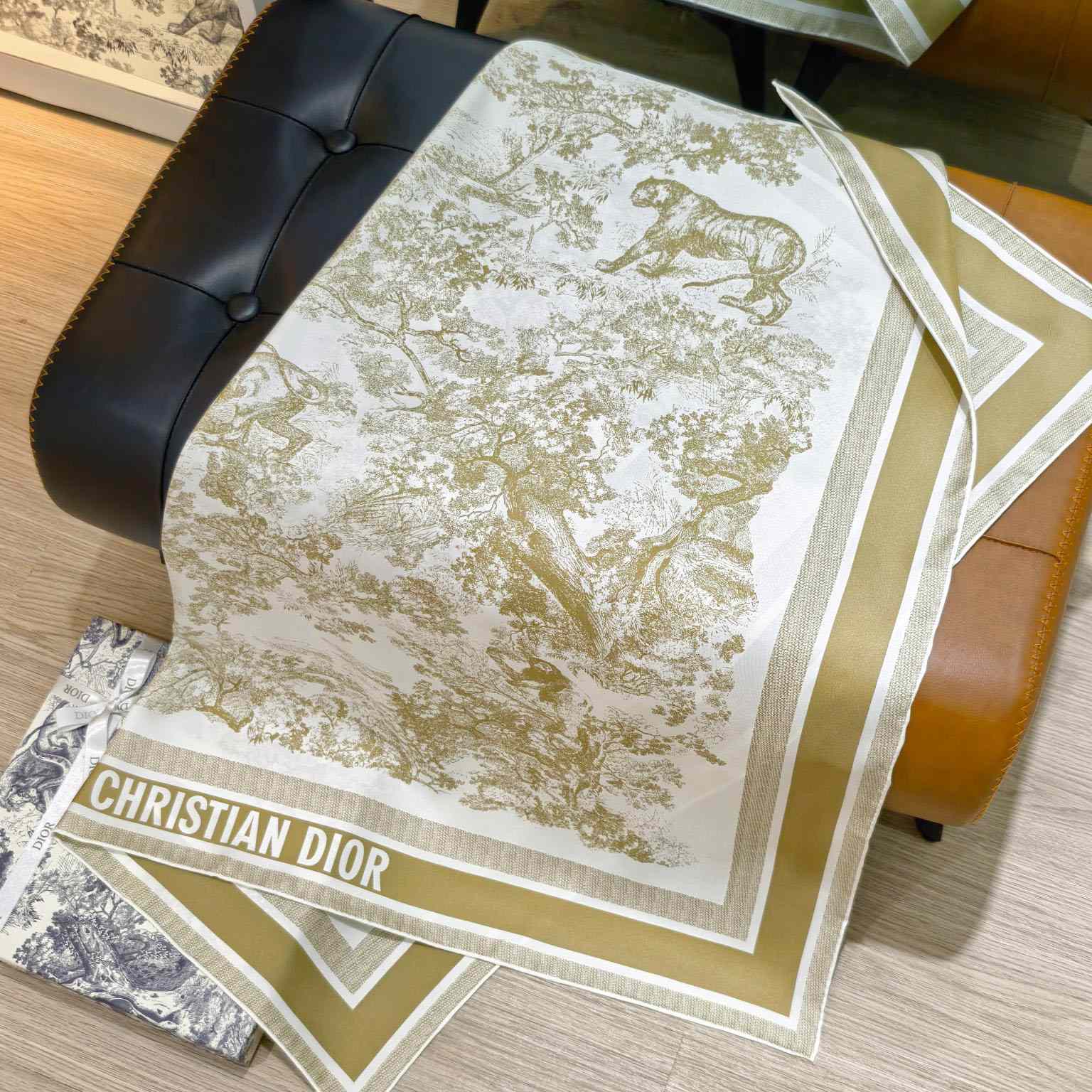 Dior Toile de Jouy Sauvage 90 Square Scarf  - DopestKickz