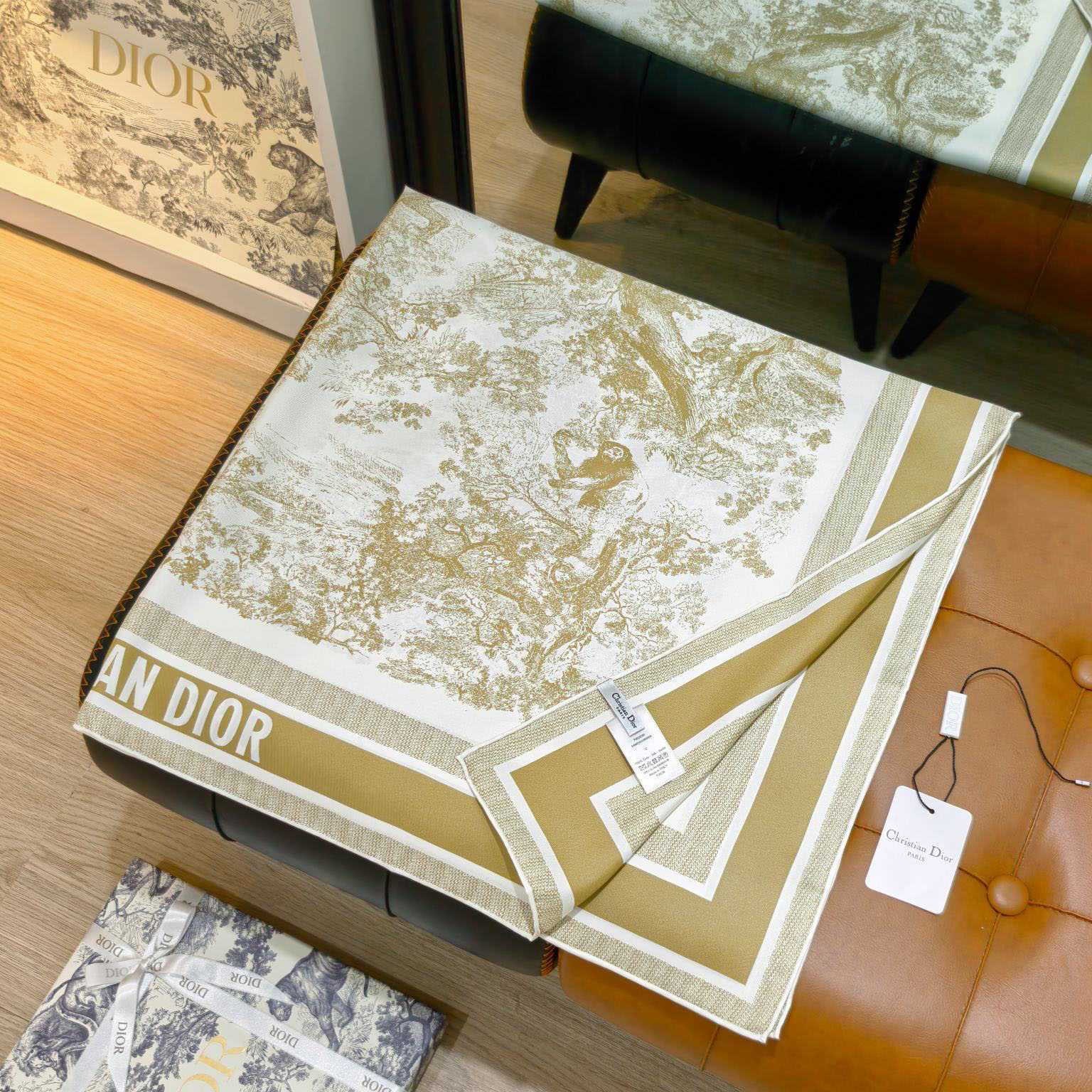 Dior Toile de Jouy Sauvage 90 Square Scarf  - DopestKickz