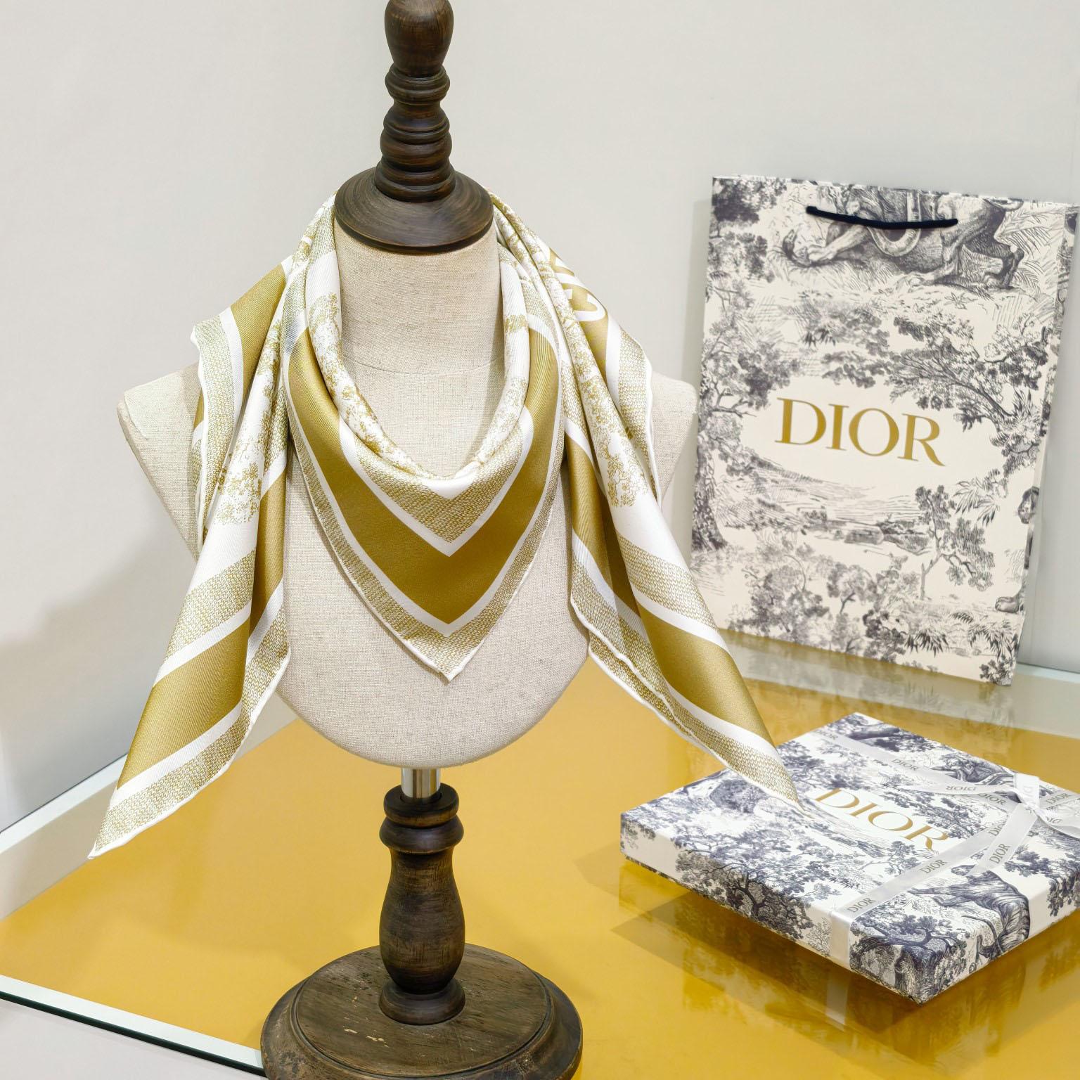 Dior Toile de Jouy Sauvage 90 Square Scarf  - DopestKickz