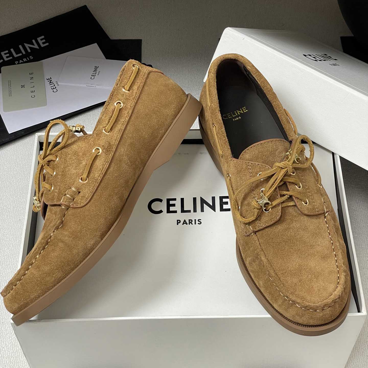 Celine Bateau In Suede Calfskin - DopestKickz