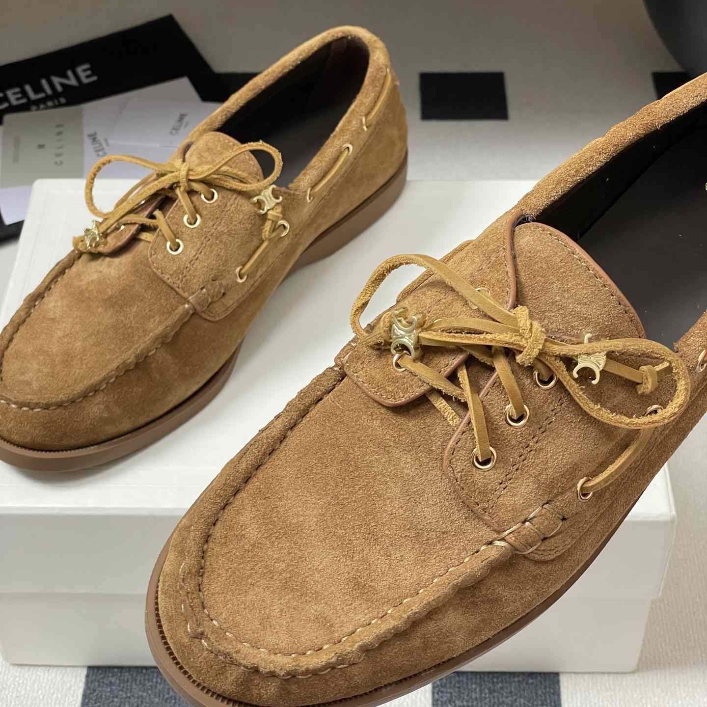 Celine Bateau In Suede Calfskin - DopestKickz