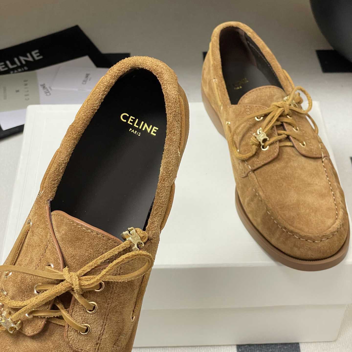 Celine Bateau In Suede Calfskin - DopestKickz