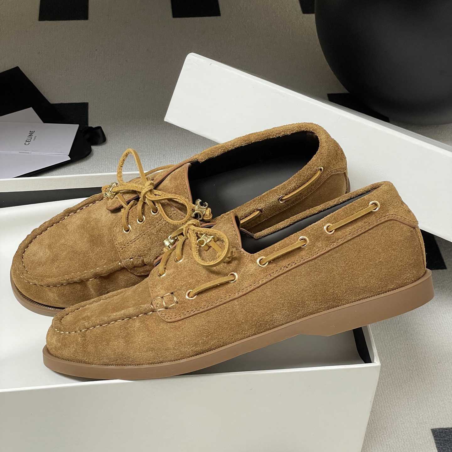 Celine Bateau In Suede Calfskin - DopestKickz