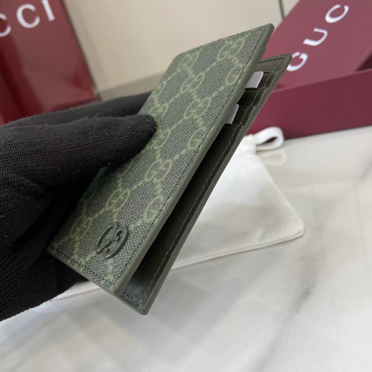 Gucci GG Monogram Long Card Case - DopestKickz