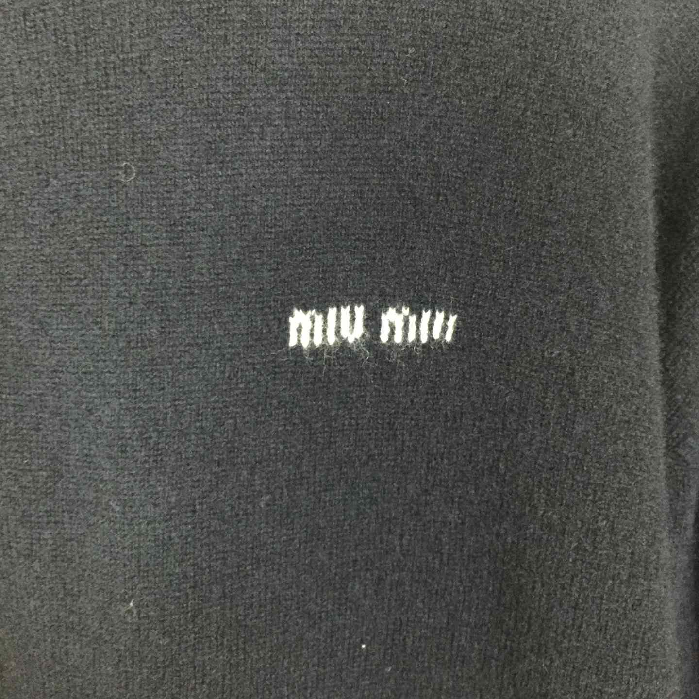 Miu Miu Cashmere And Leather Zipper Sweater - DopestKickz