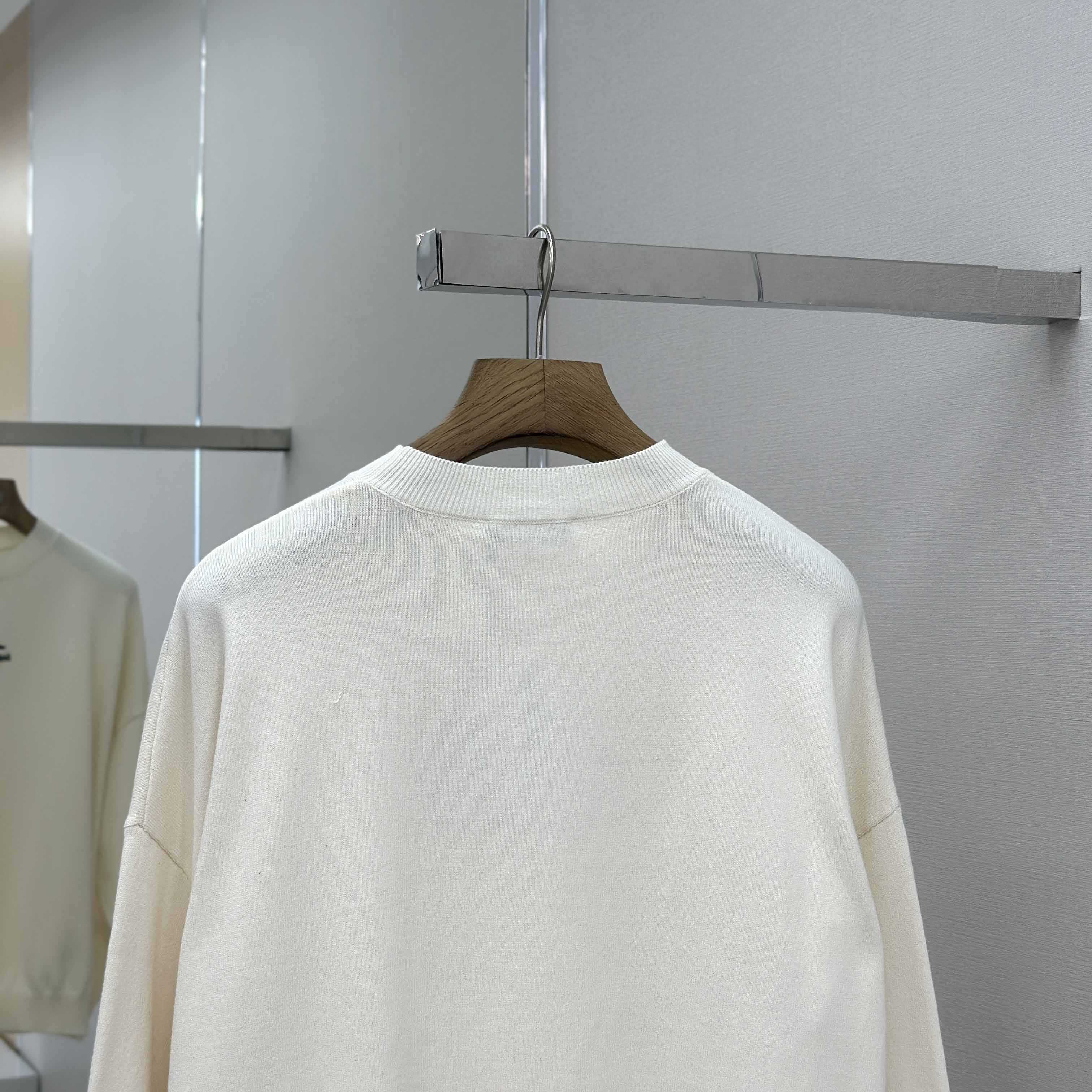 Balenciaga Ski Crewneck Sweater In White - DopestKickz