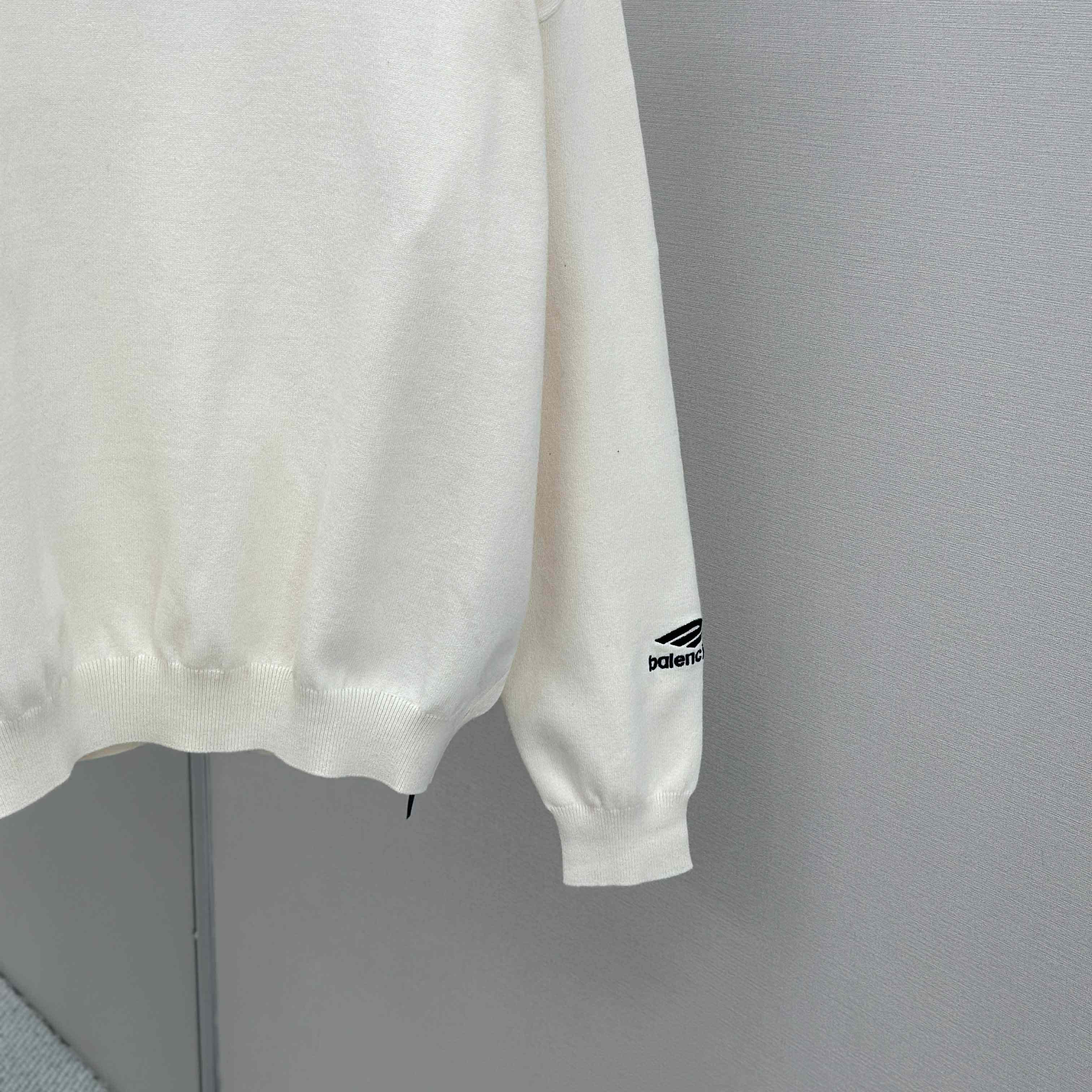 Balenciaga Ski Crewneck Sweater In White - DopestKickz