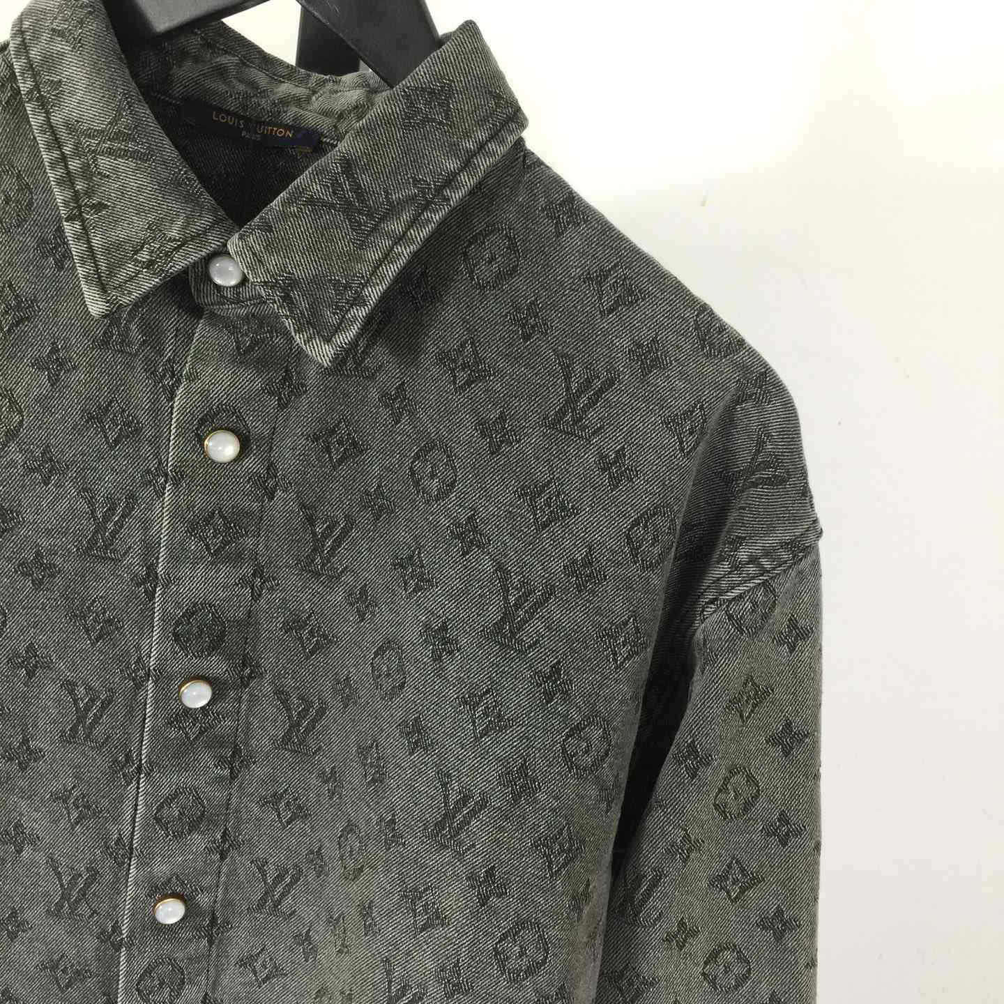 Louis Vuitton Monogram Denim Shirt    - DopestKickz