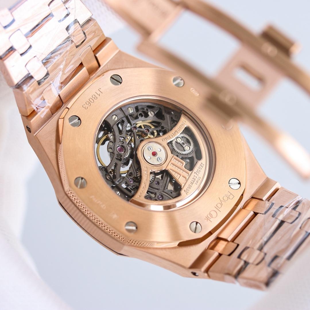 Audemars Piguet Royal Oak 41mm Frosted Rose Gold   41mm - DopestKickz