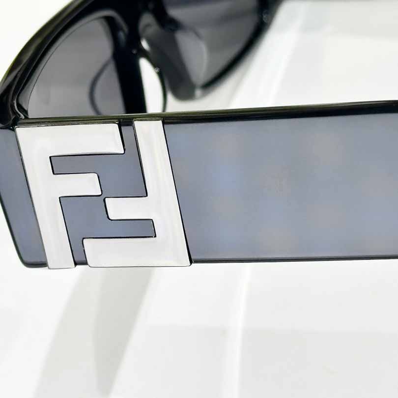Fendi FF Squared Black Acetate Sunglasses  FE40587 - DopestKickz