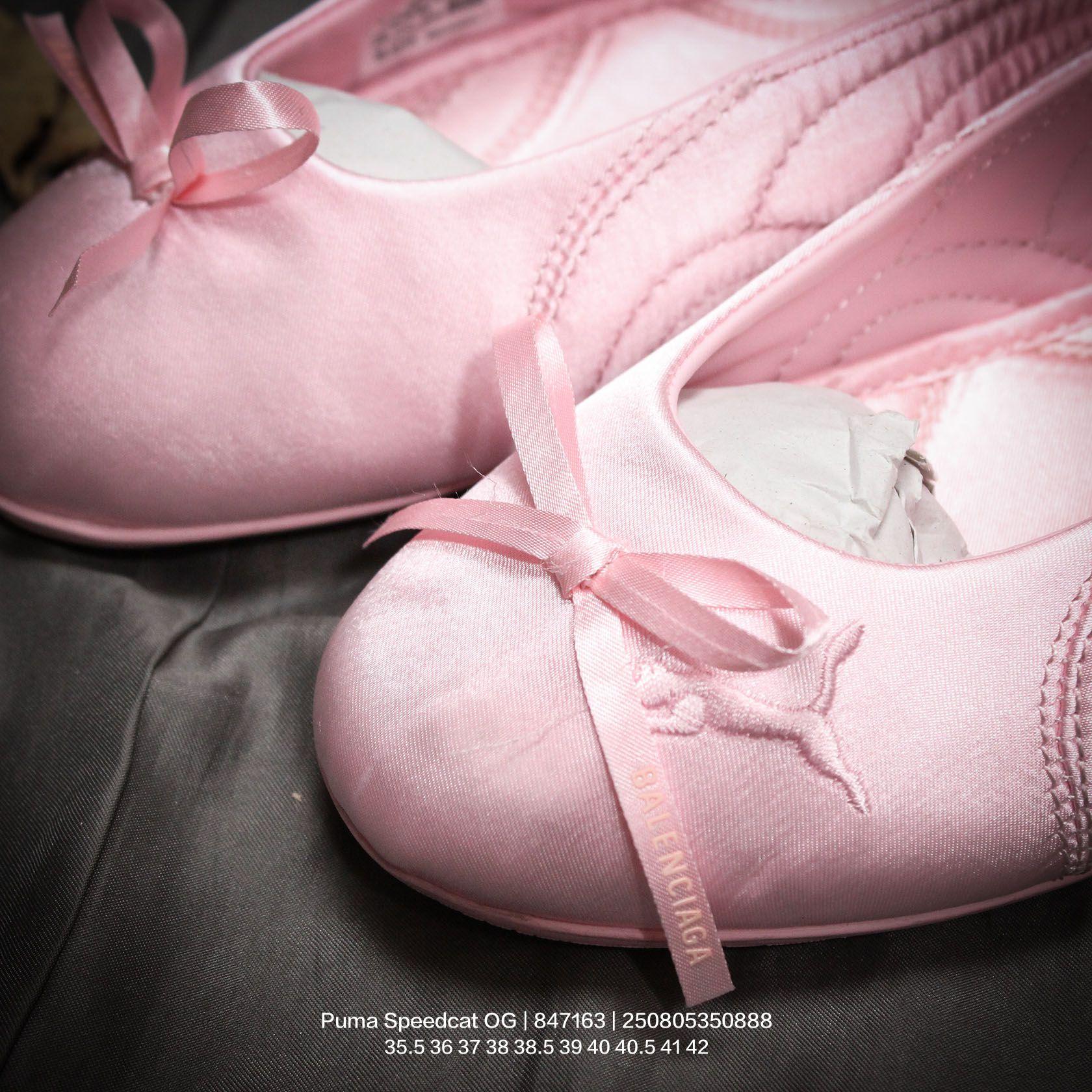 Balenciaga Speedcat Ballet Satin Balenciaga In Light Pink Satin - DopestKickz