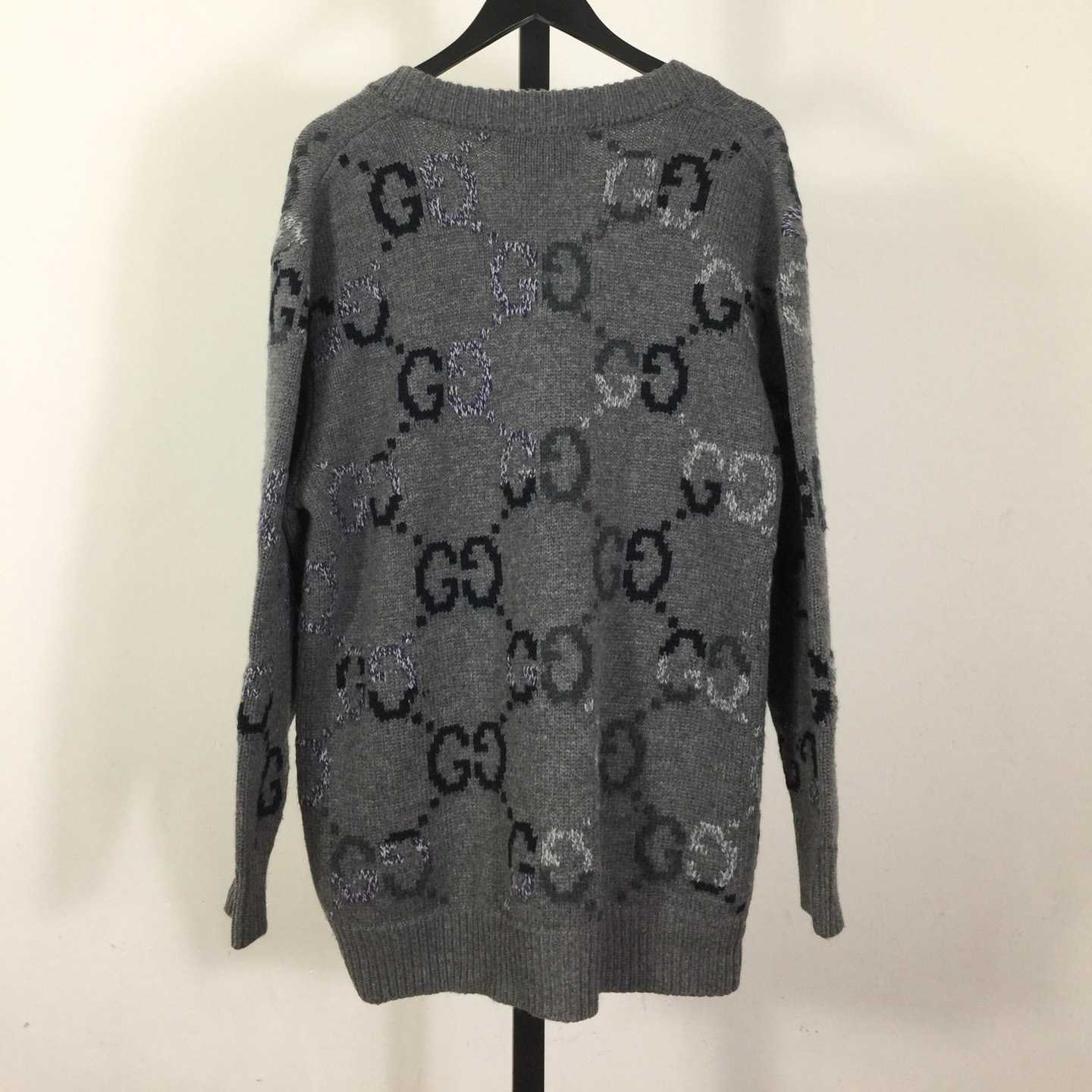 Gucci Wool Cardigan With GG Intarsia - DopestKickz