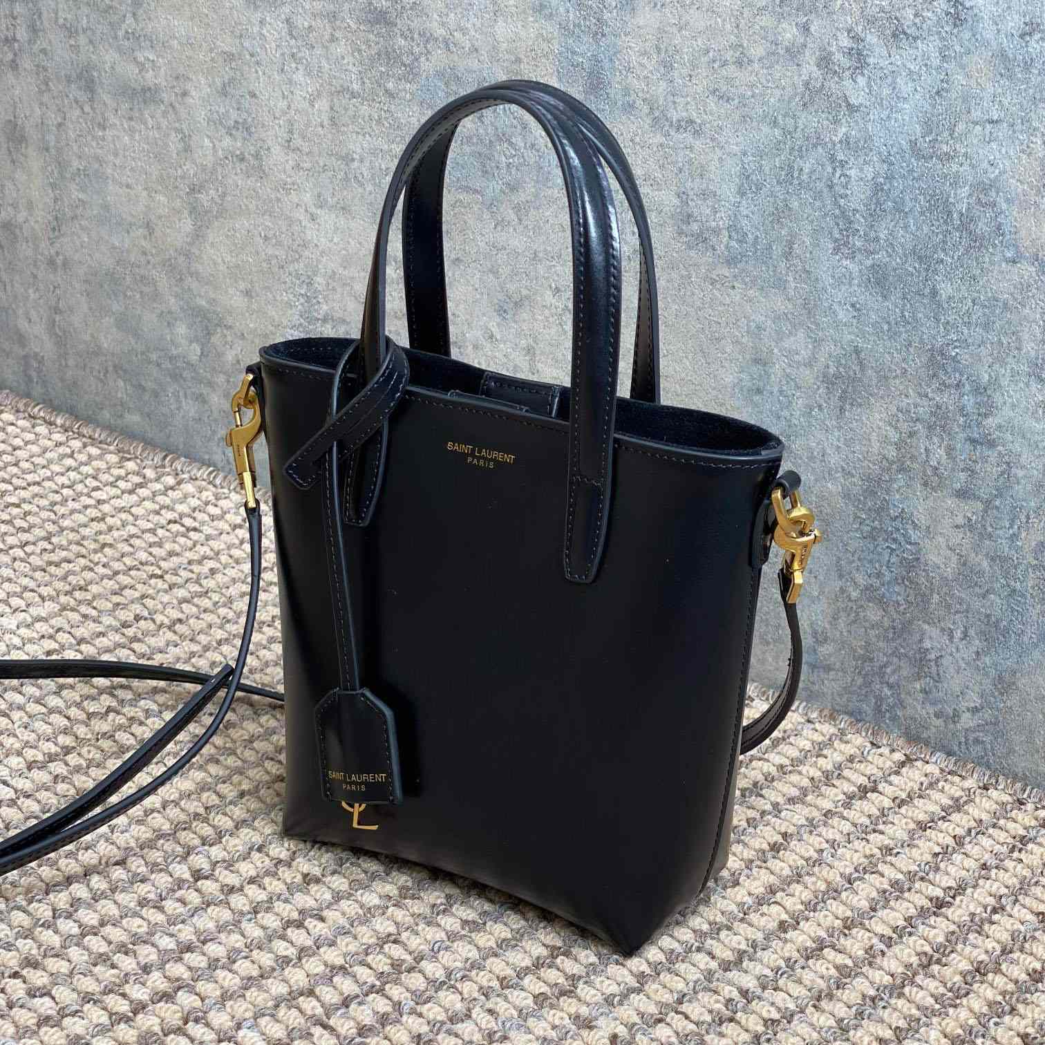 Saint Laurent Mini Toy Shopping Saint Laurent In Box Leather - DopestKickz