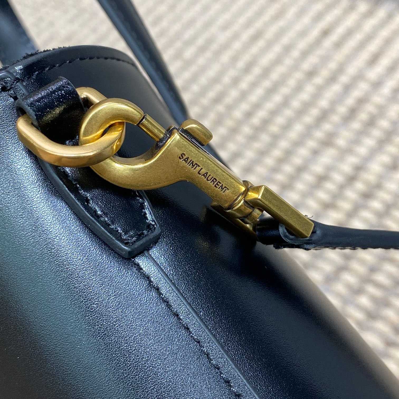 Saint Laurent Mini Toy Shopping Saint Laurent In Box Leather - DopestKickz