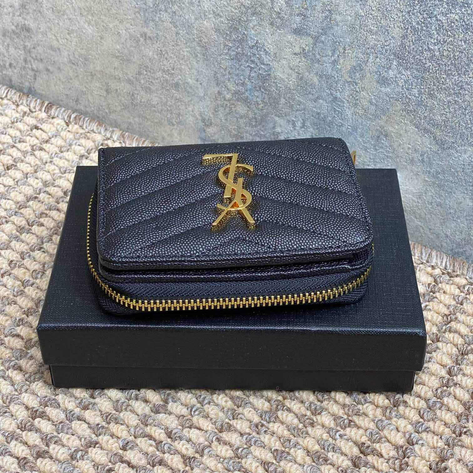 Saint Laurent Cassandre Matelassé Wallet  12x10x3cm  - DopestKickz