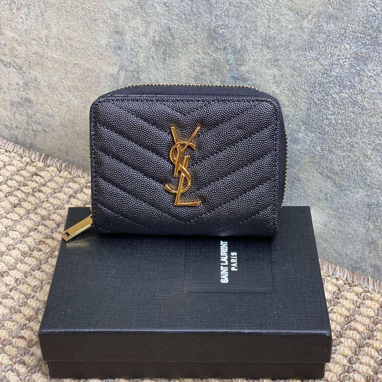 Saint Laurent Cassandre Matelassé Wallet  12x10x3cm  - DopestKickz