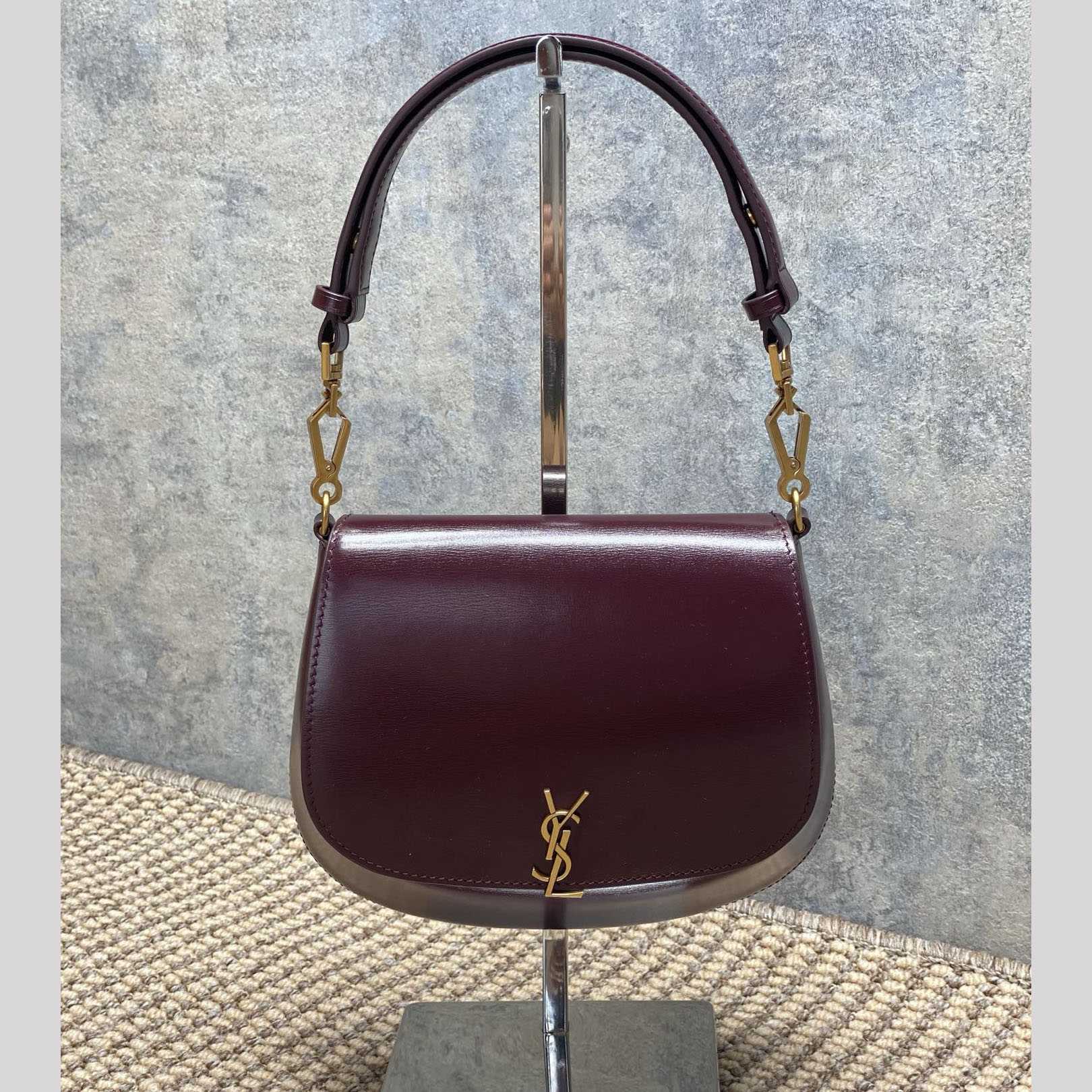 Saint Laurent Mini Voltaire Top Handle Bag In Patent Leather - DopestKickz