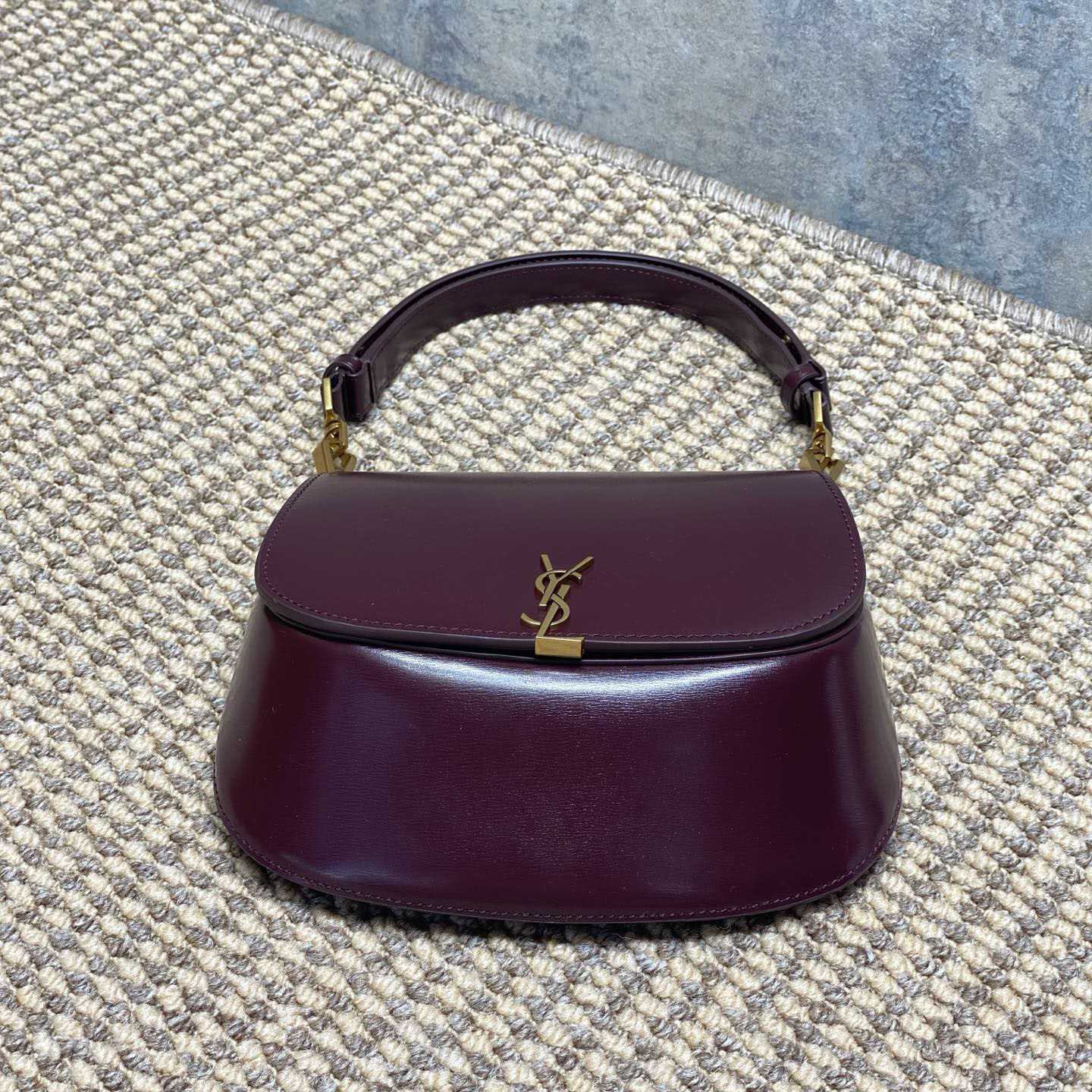 Saint Laurent Mini Voltaire Top Handle Bag In Patent Leather - DopestKickz