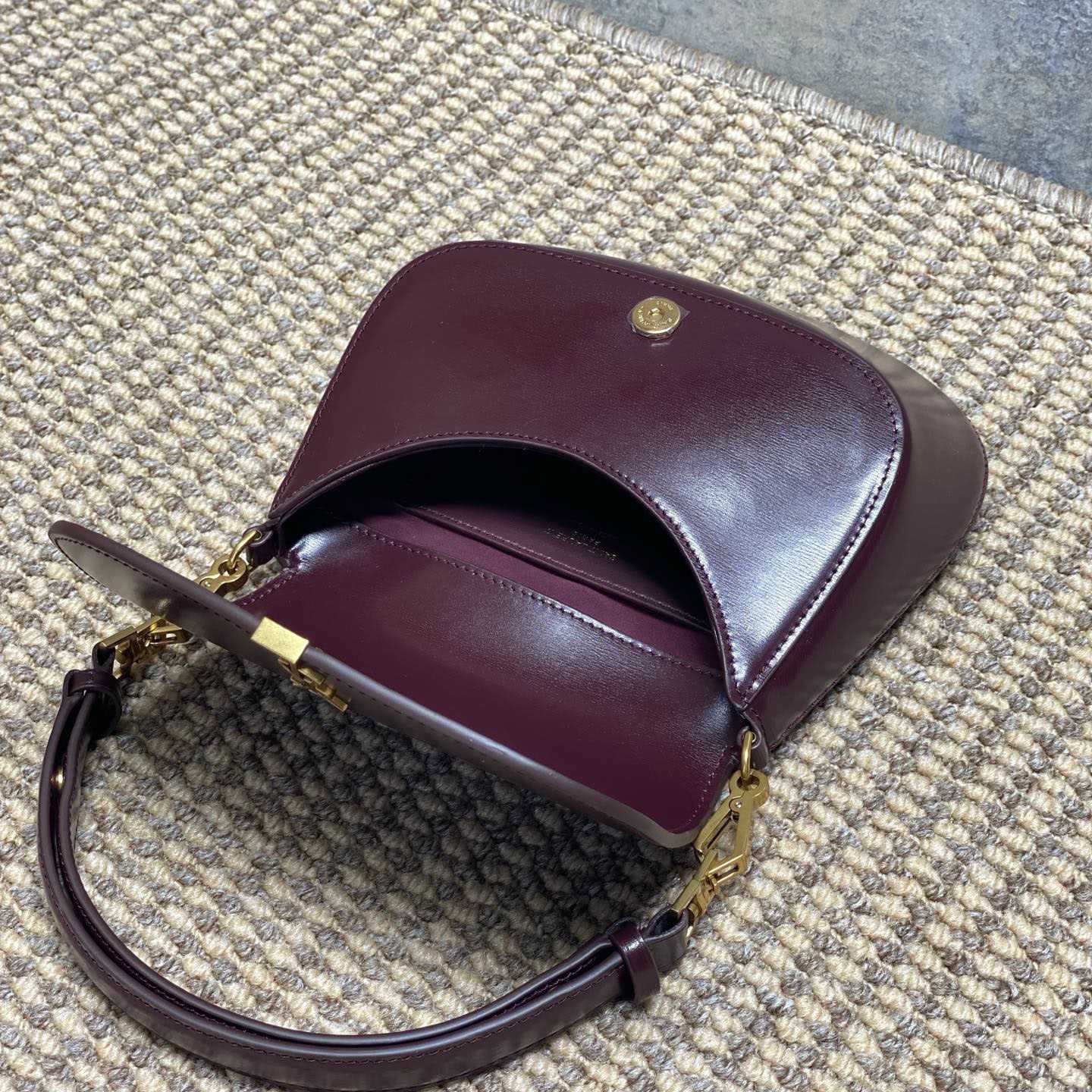 Saint Laurent Mini Voltaire Top Handle Bag In Patent Leather - DopestKickz