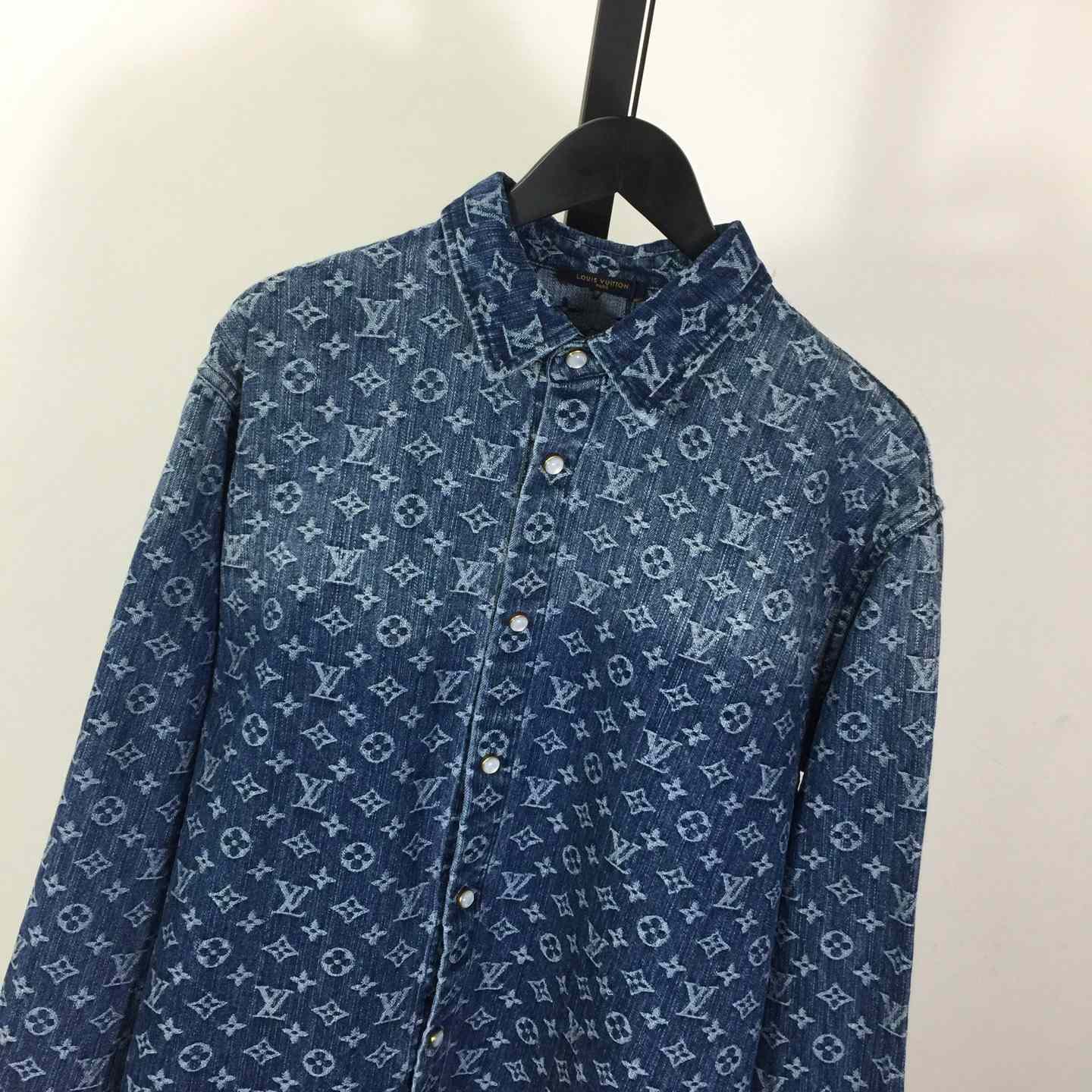 Louis Vuitton Monogram Denim Shirt   1AI195 - DopestKickz