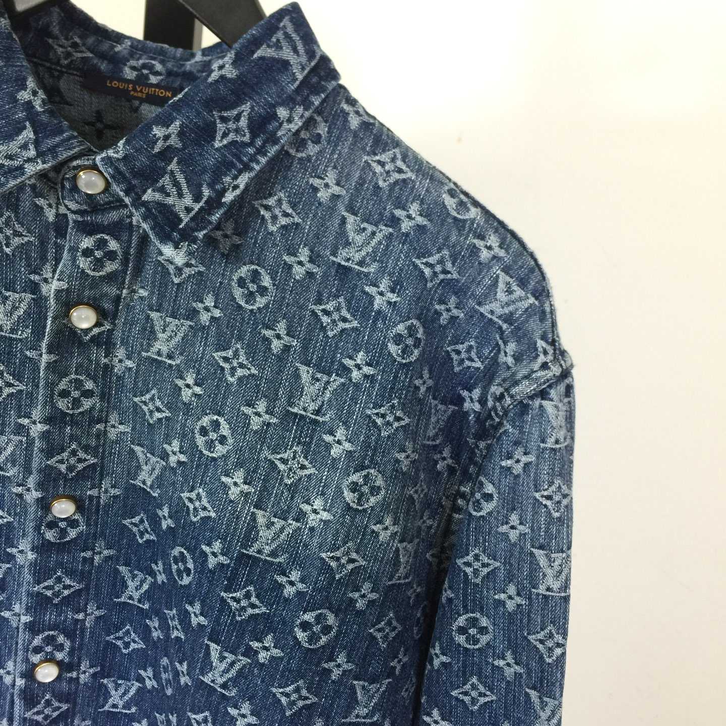 Louis Vuitton Monogram Denim Shirt   1AI195 - DopestKickz