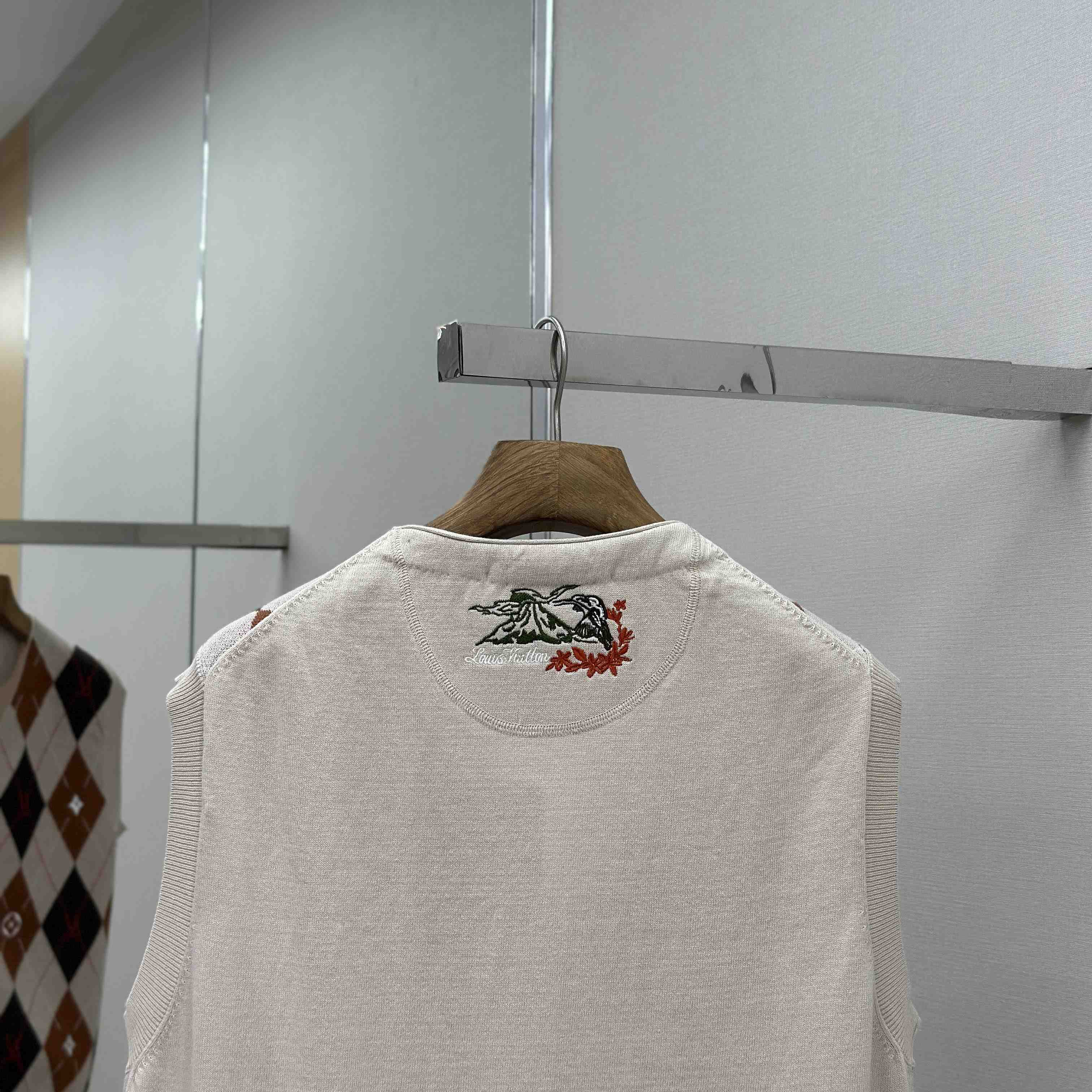 Louis Vuitton Argyle Intarsia Cardigan Vest   1AIMDG - DopestKickz