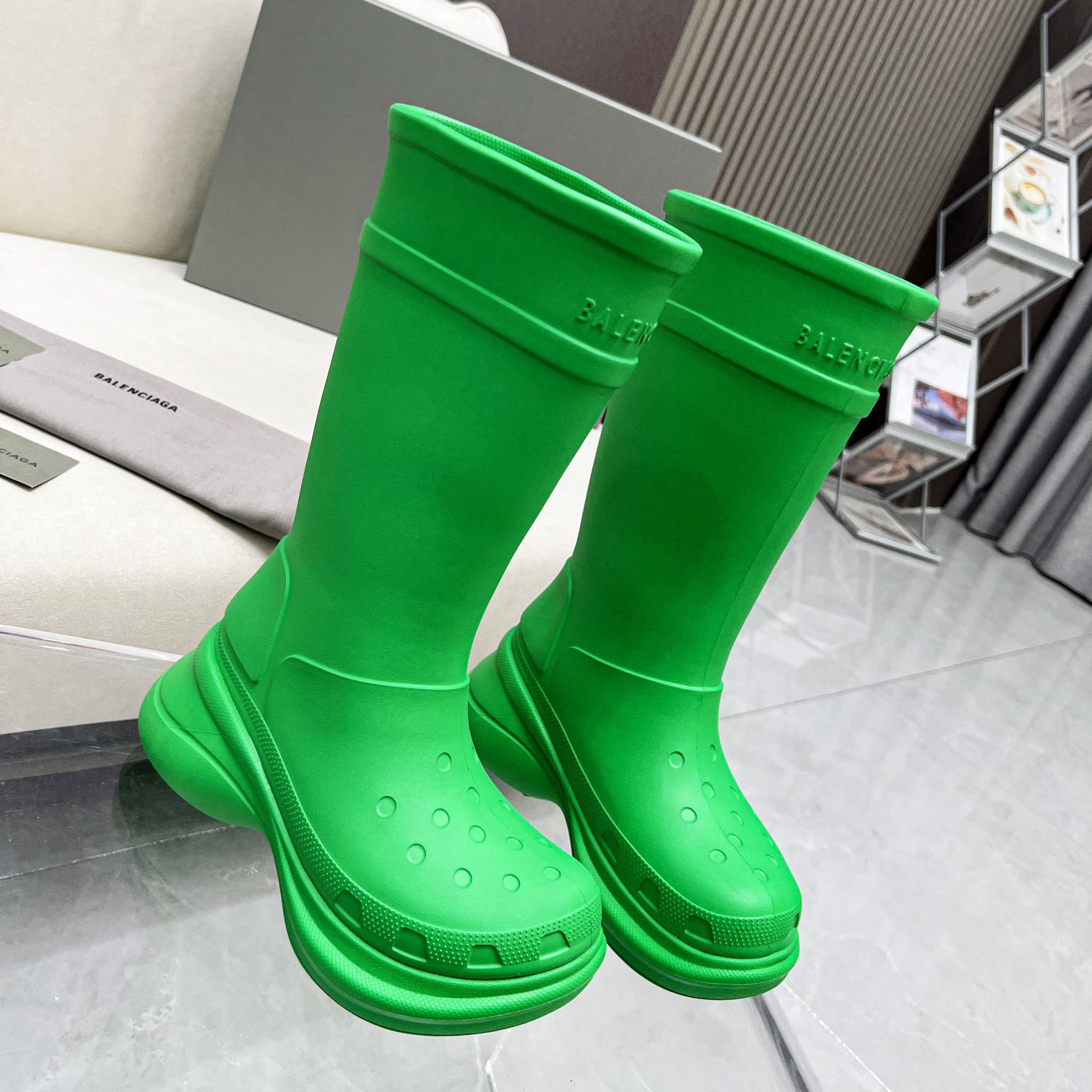 Balenciaga Crocs™ Boot In Rubber - DopestKickz