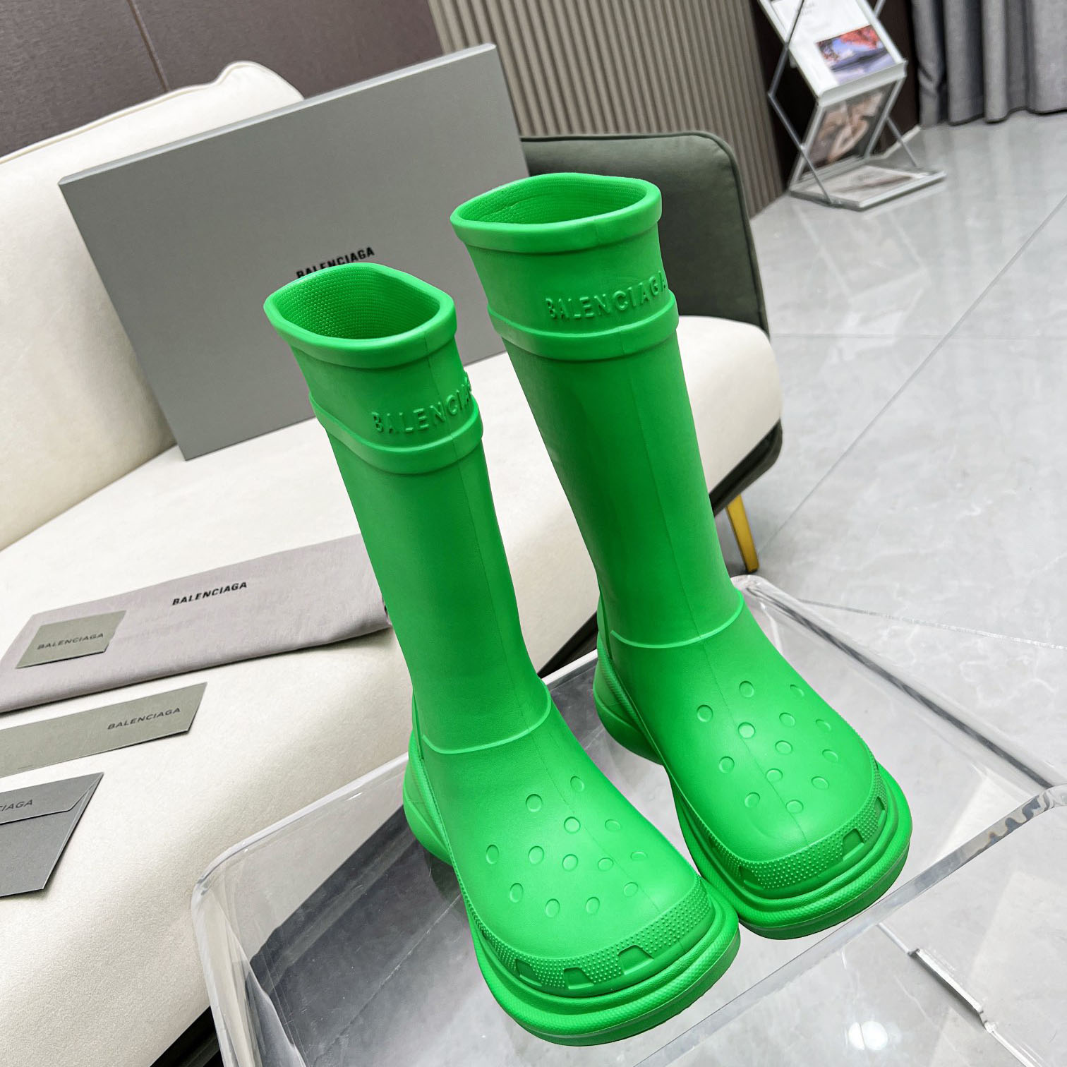 Balenciaga Crocs™ Boot In Rubber - DopestKickz