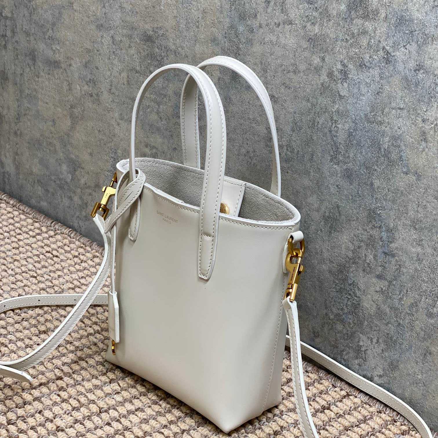 Saint Laurent Mini Toy Shopping Saint Laurent In Box Leather - DopestKickz