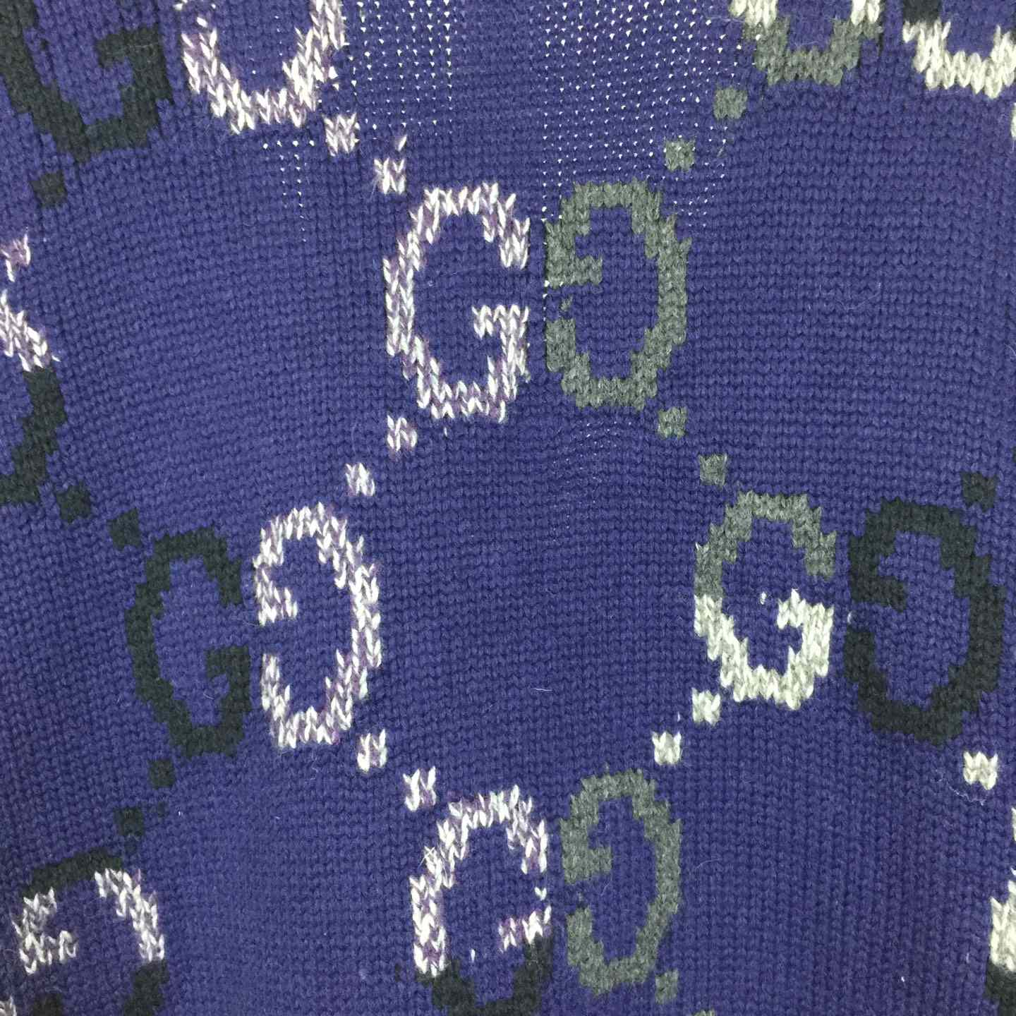 Gucci Wool Cardigan With GG Intarsia - DopestKickz