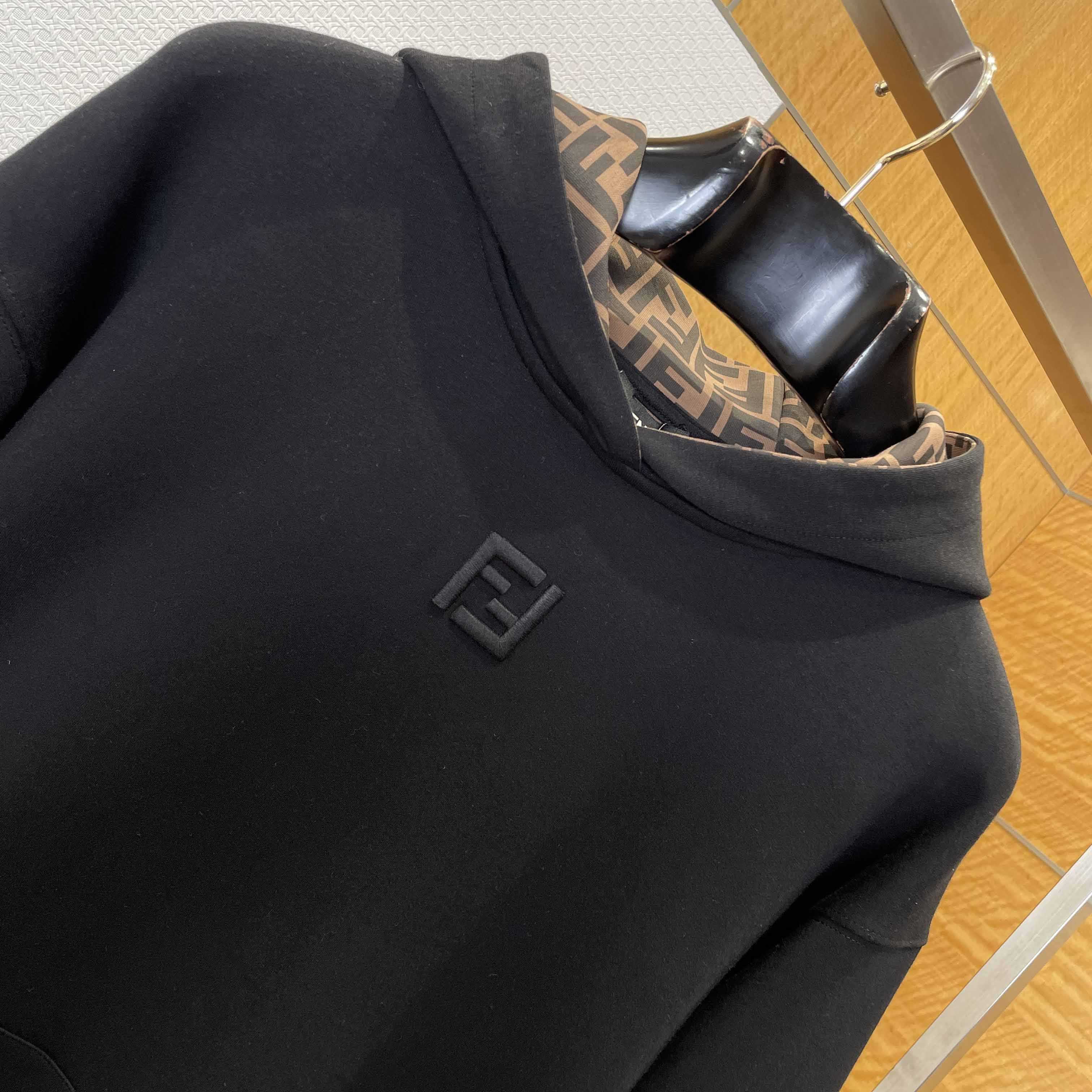 Fendi Black Cotton Sweatshirt - DopestKickz
