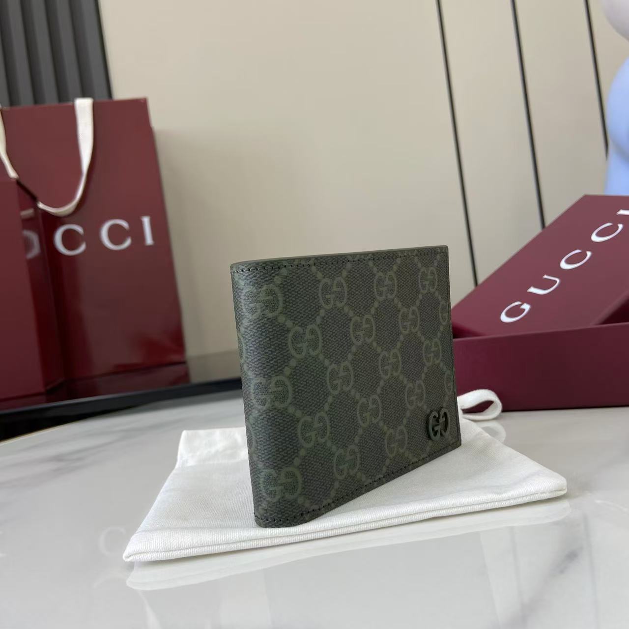 Gucci GG Monogram Bi-fold Wallet - DopestKickz
