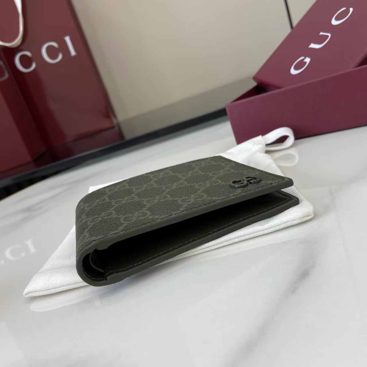 Gucci GG Monogram Bi-fold Wallet - DopestKickz