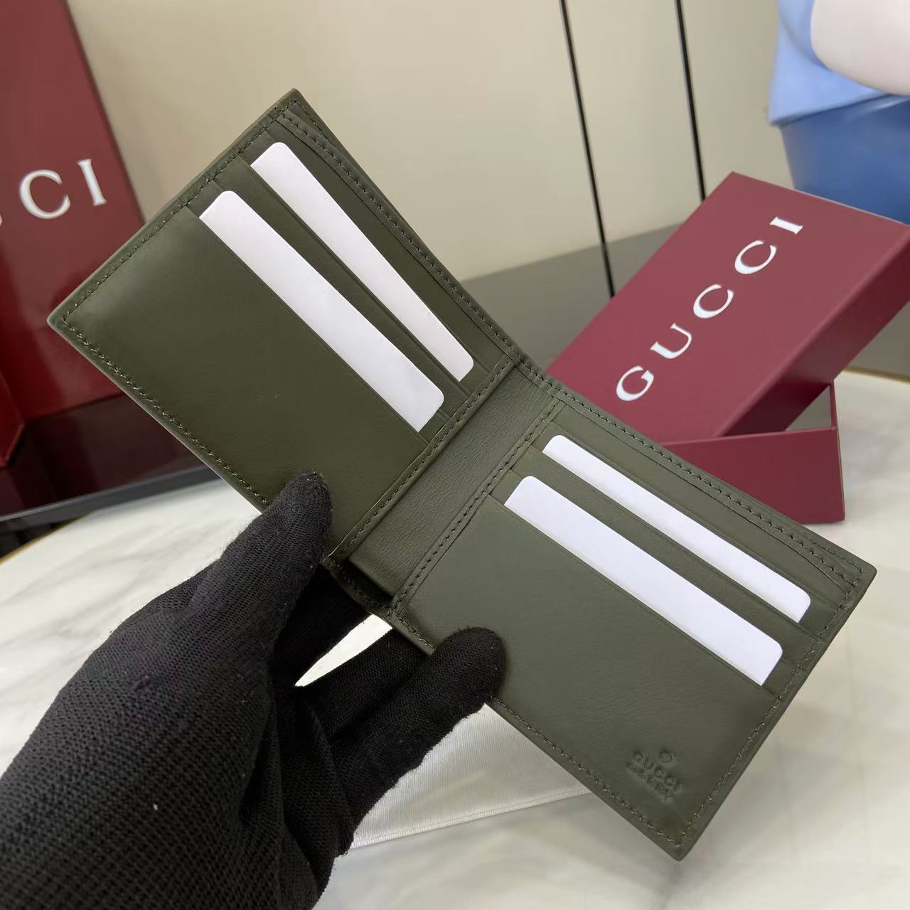 Gucci GG Monogram Bi-fold Wallet - DopestKickz