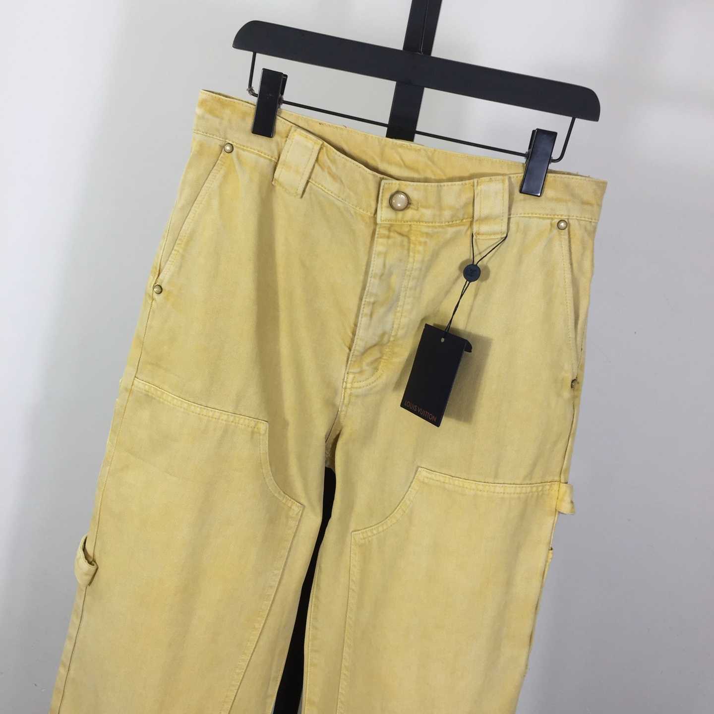 Louis Vuitton Garment-Dyed Denim Carpenter Pants   1AHVCG - DopestKickz