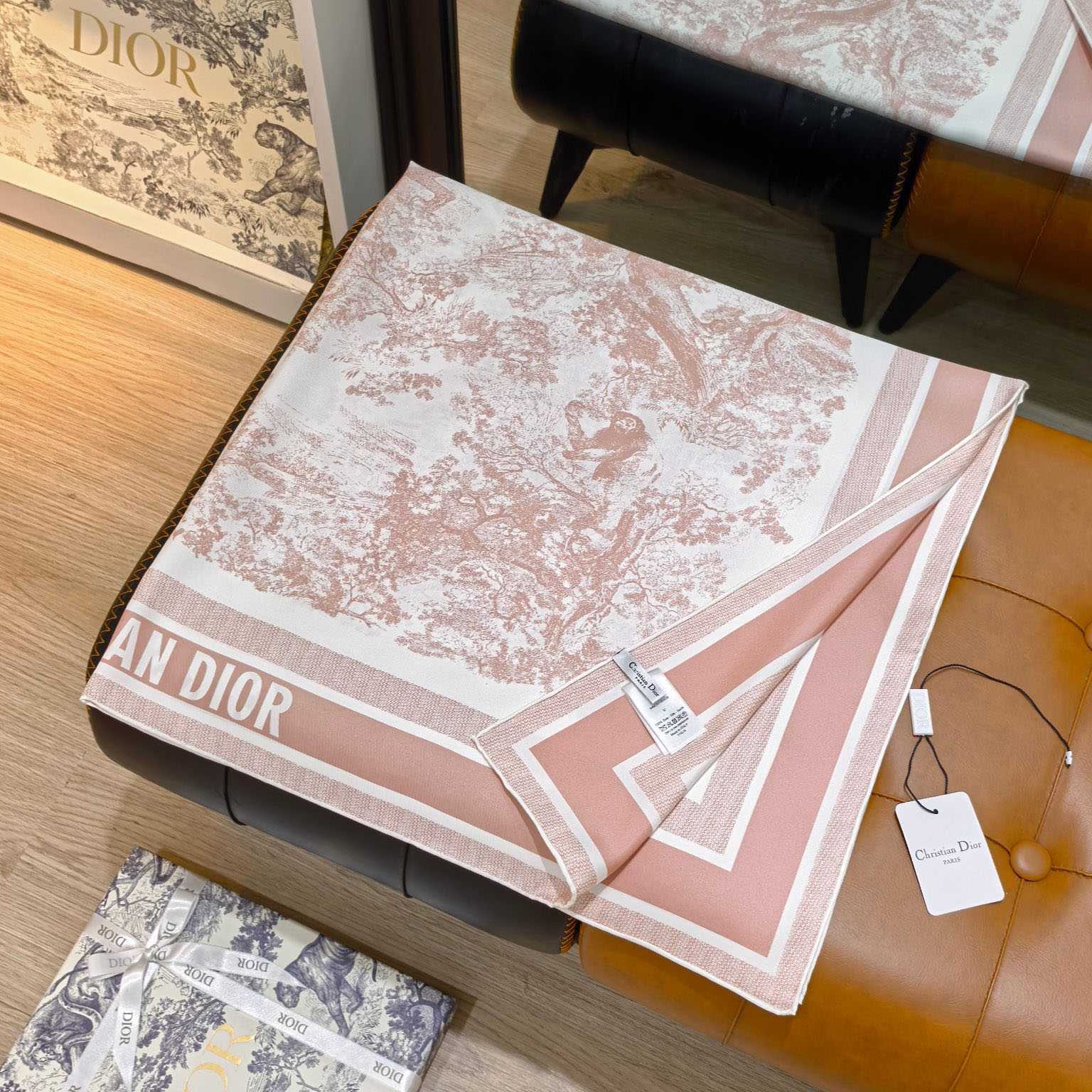 Dior Toile de Jouy Sauvage 90 Square Scarf  - DopestKickz