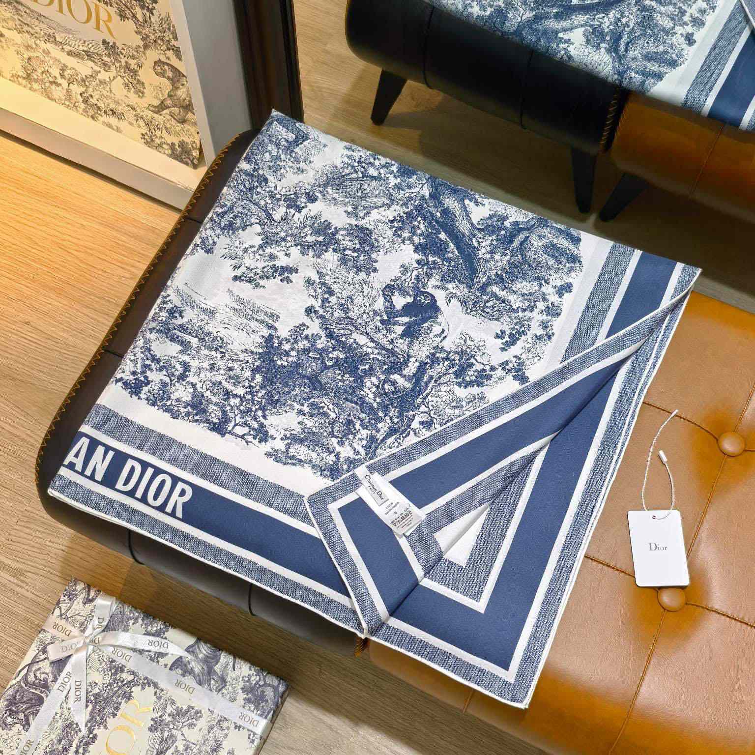 Dior Toile de Jouy Sauvage 90 Square Scarf  - DopestKickz