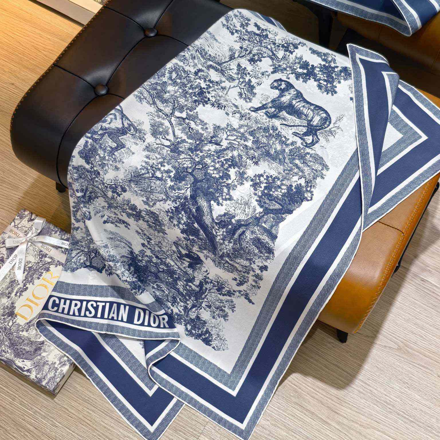 Dior Toile de Jouy Sauvage 90 Square Scarf  - DopestKickz