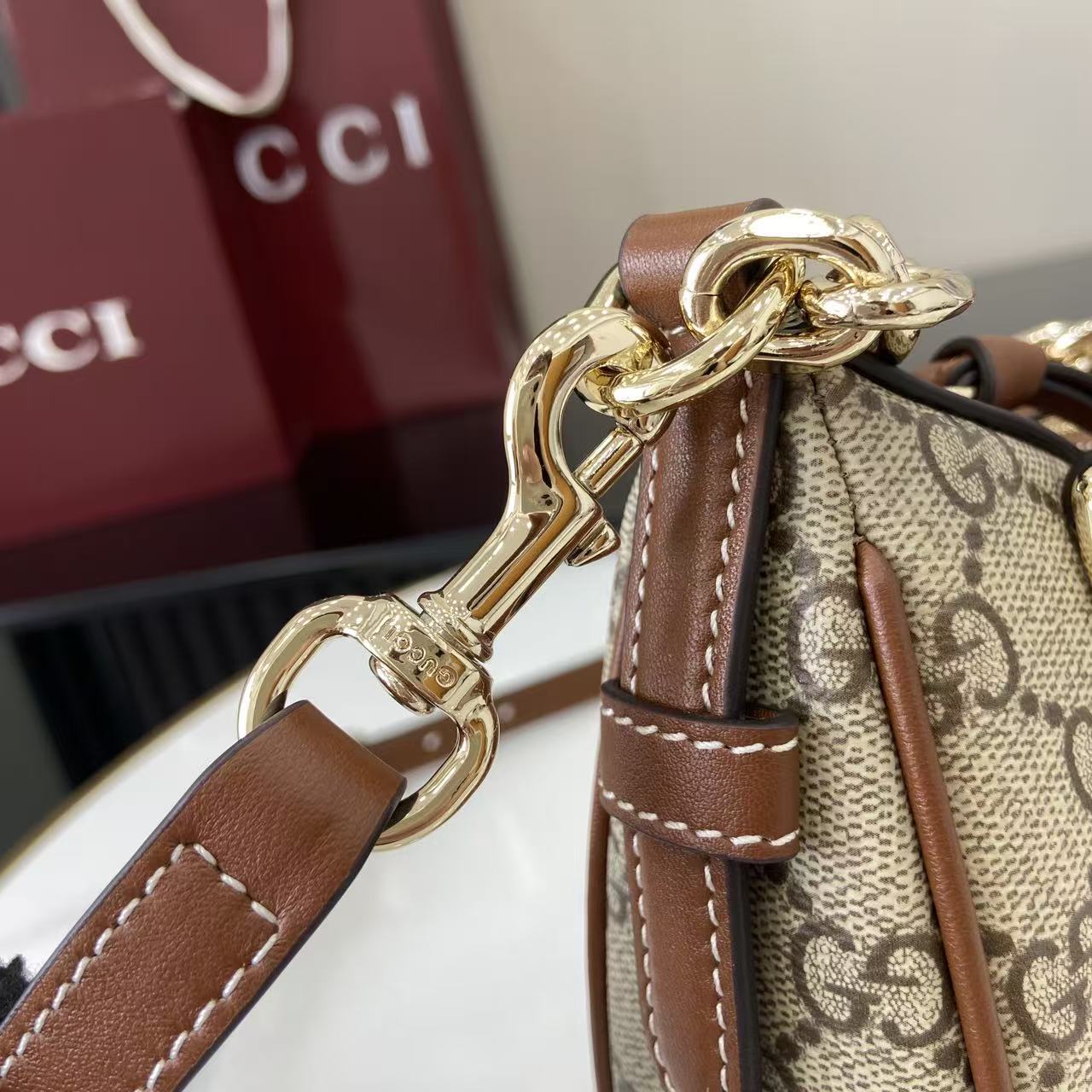 Gucci GG Emblem Small Shoulder Bag - DopestKickz